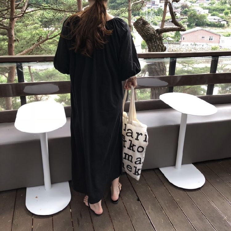 ワンピース レディース ミモレ丈 ロング Vネック 袖あり 黒 無地 カジュアル シンプル こなれ感 ラフ おしゃれ ワンピ きれいめワンピース 春 夏 秋 安い 10代 代 30代 40代 大人カジュアル ワンピース コーデ Tシャツワンピ ミモレ丈ワンピース ロング 綿100 ゆったり