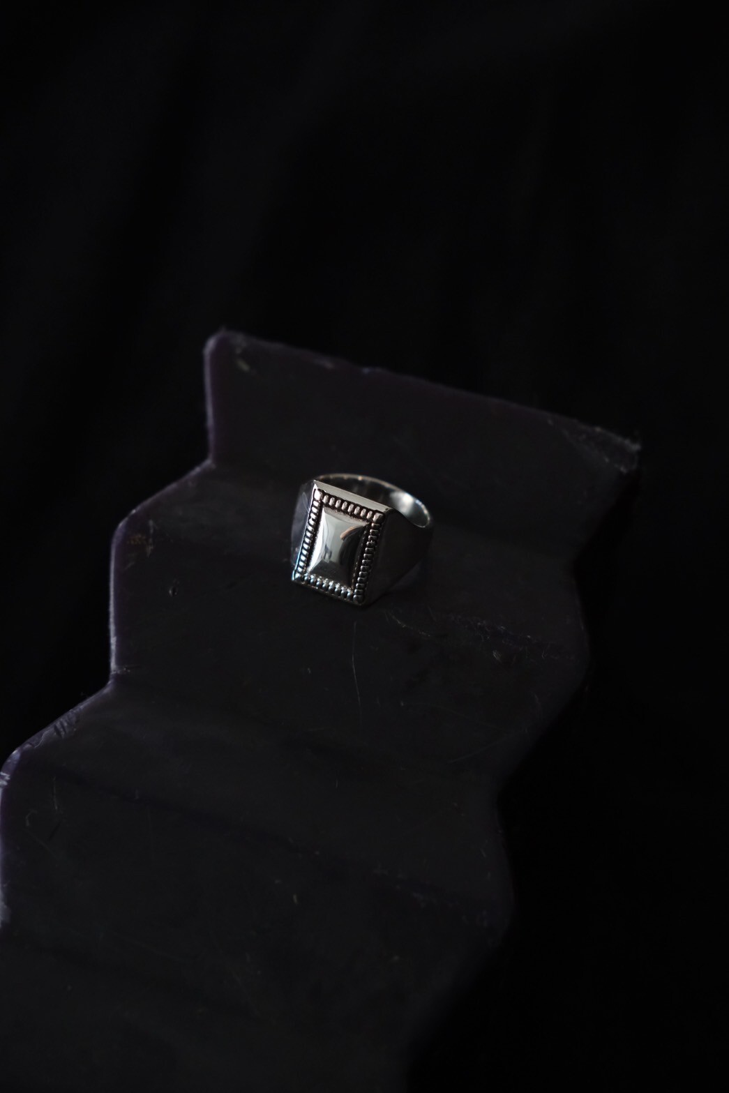 Utah/"XOLO JEWELRY" 925 silver square mirror ring