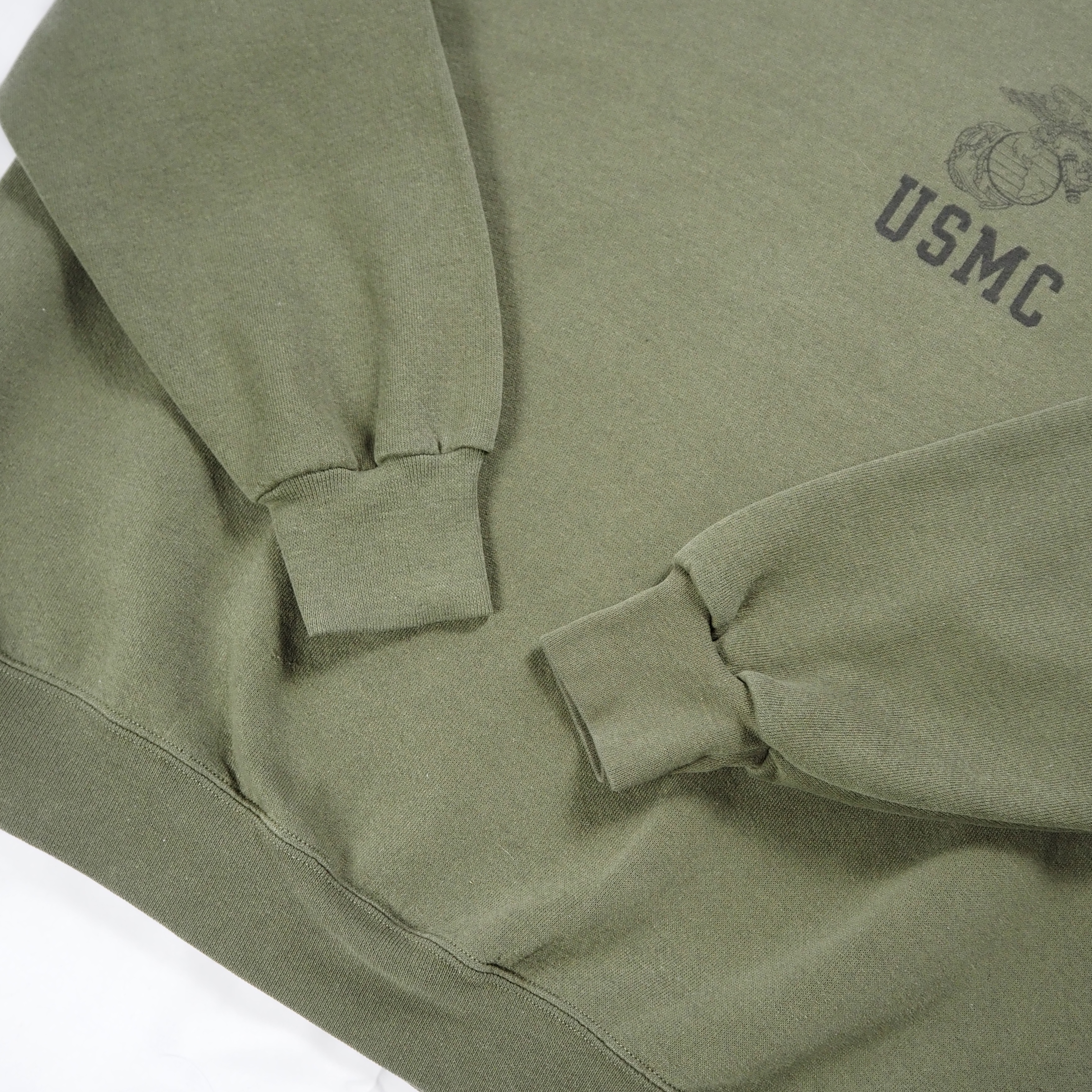90’s USMC スウェット XL オリーブ の画像 4