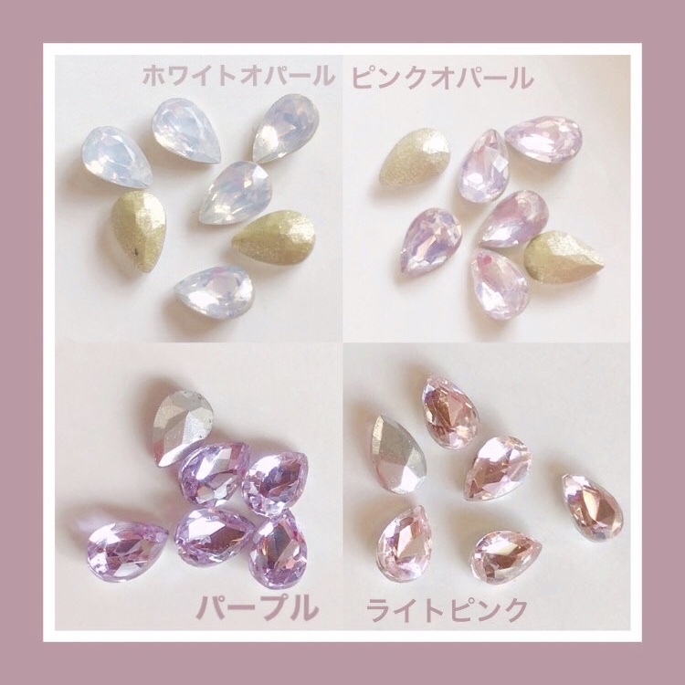 ドロップストーン しずく型 Vカットストーン ラインストーン ネイルパーツ Charlottle Bunny Nail