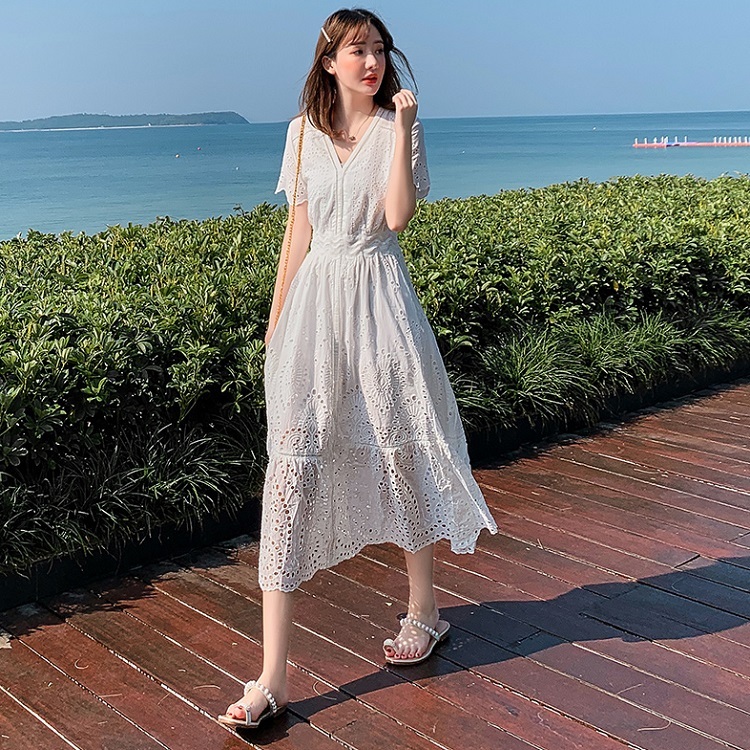 夏ワンピース 夏ワンピ 白ワンピース 白ワンピ ワンピース ワンピ レディース 女性用 白 パンチング ハイウエスト ハイウエスト 半袖 Vネック シースルー リゾート 旅行 デート 普段着 デイリー 清楚系 お洒落 人気 爽やか 大人かわいい Op1017 Colorful Closet 夏ワンピース 夏ワンピ 白ワンピース 白ワンピ ワンピース ワンピ レディース 女性用 白 パンチング ハイウエスト ハイウエスト 半袖 Vネック シースルー リゾート 旅行 デート 普段着 デイリー 清楚系 お洒落 人気 爽やか 大人かわいい Op1017 Colorful Closet