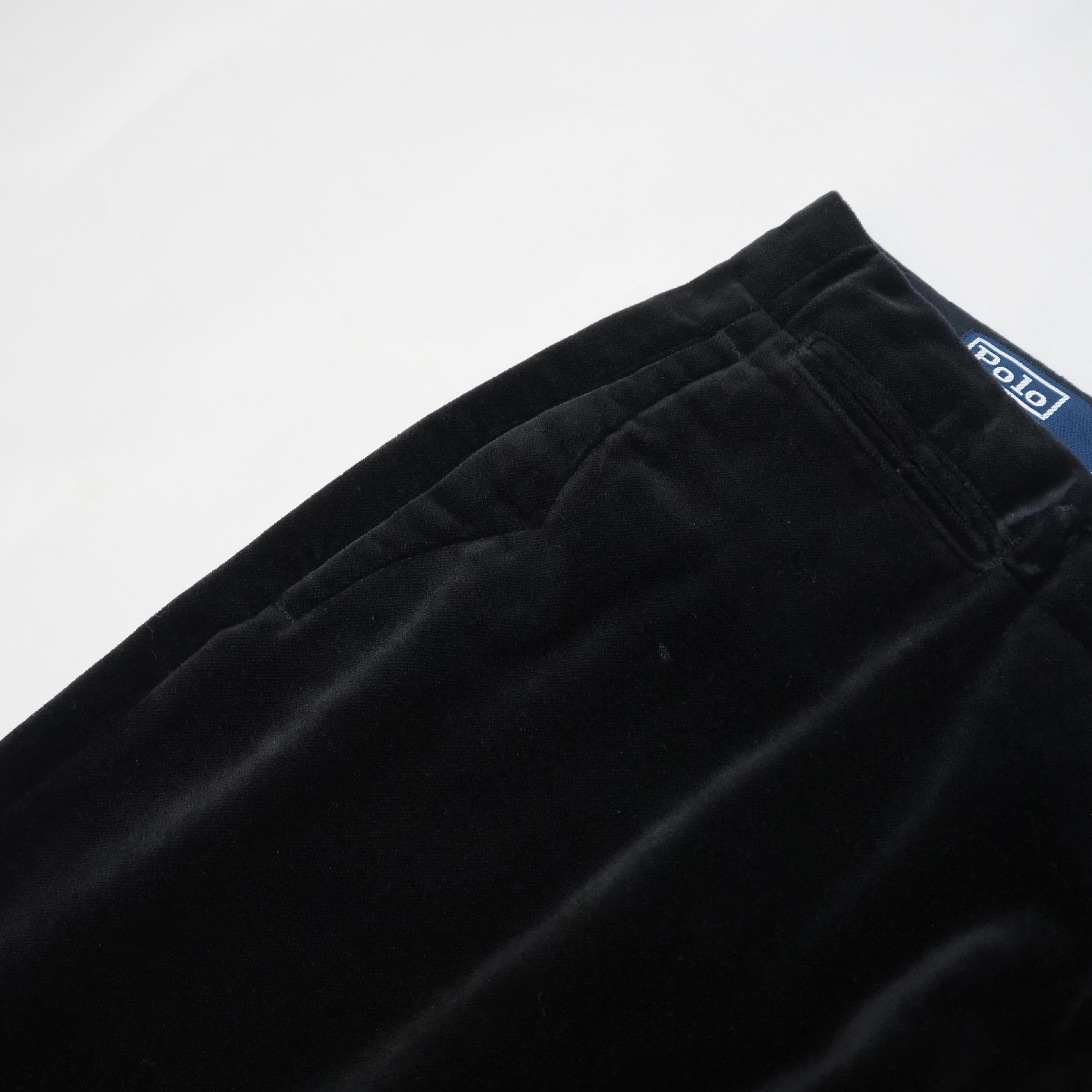 90’s Ralph Lauren ベロアパンツ ブラック 34×32 の画像 9