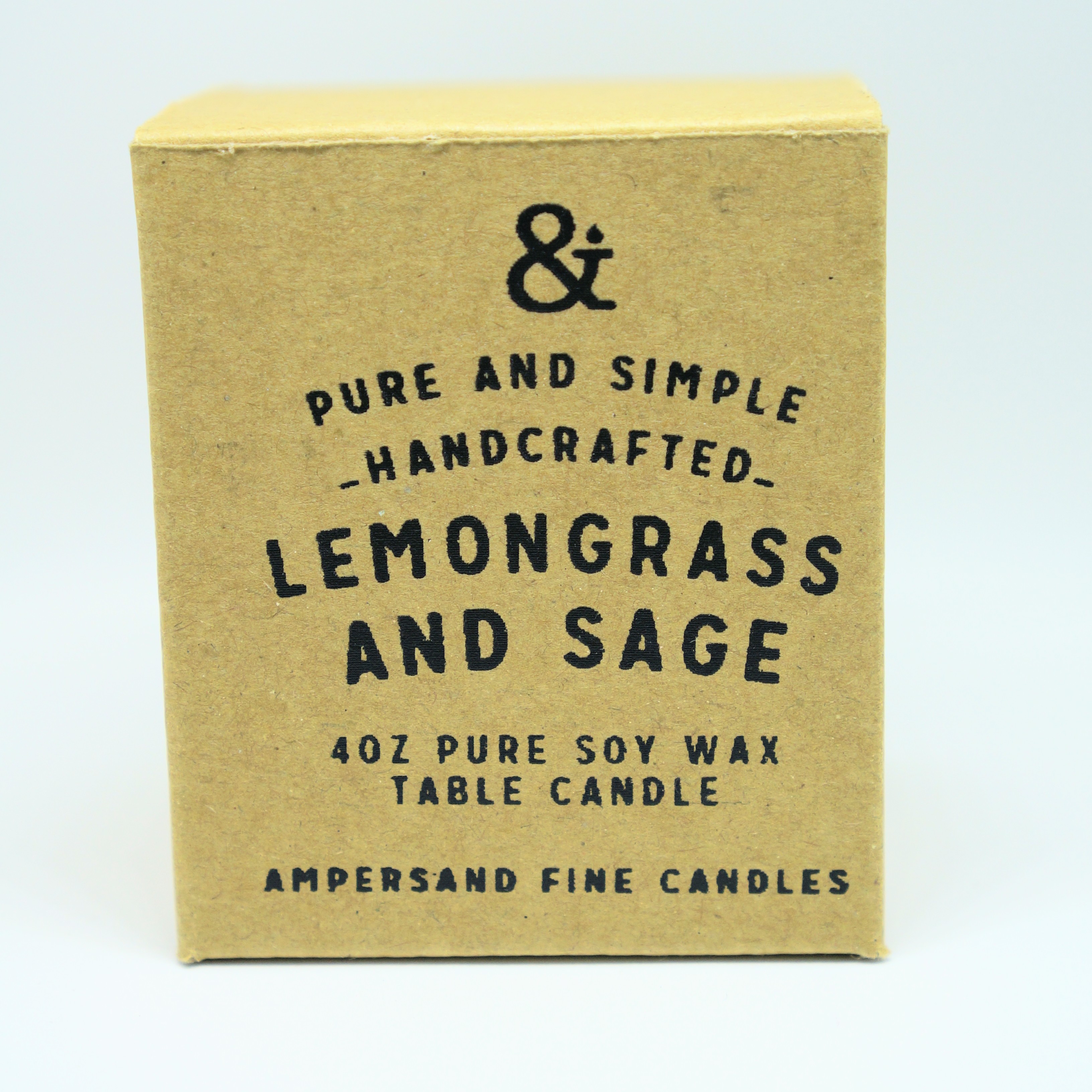 4oz Amber Jar Candle -LEMONGRASS AND SAGE- キャンドル Candles - 画像1