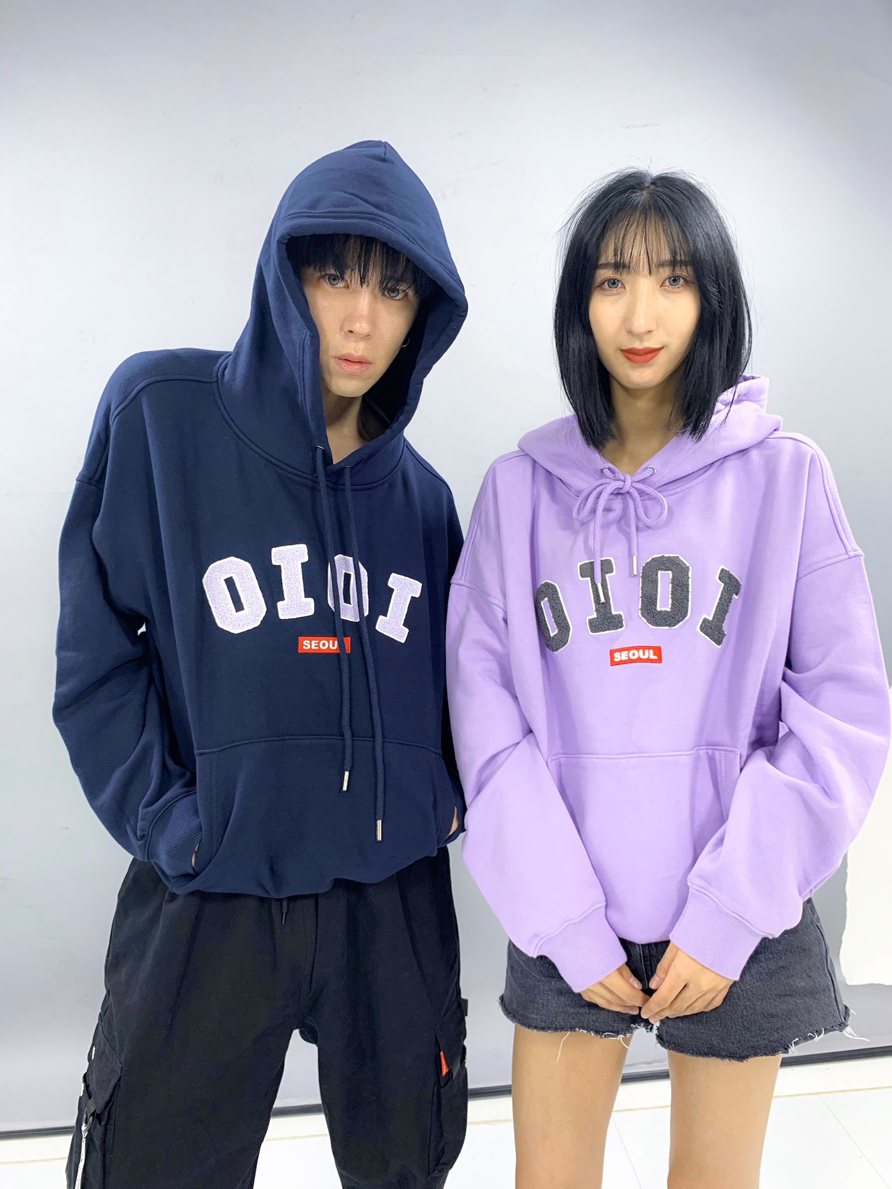 Oioi 19 Signature Hoodie Navy Purple Modep