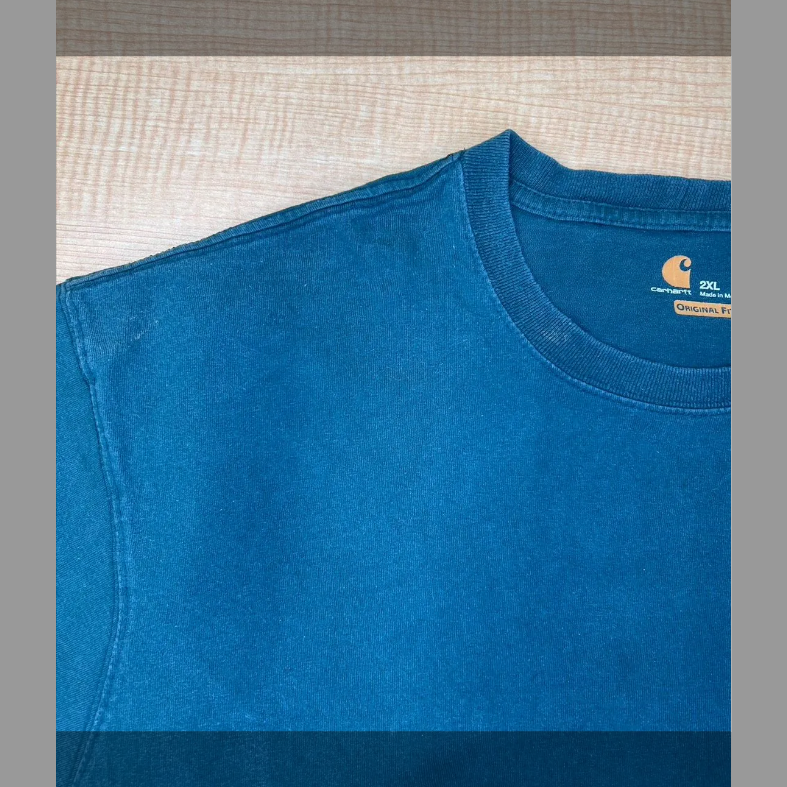 カーハート Carhartt 長袖Tシャツ ワンポイント ロゴ 大きいサイズ 袖プリント 2XL（グリーン） の画像 5