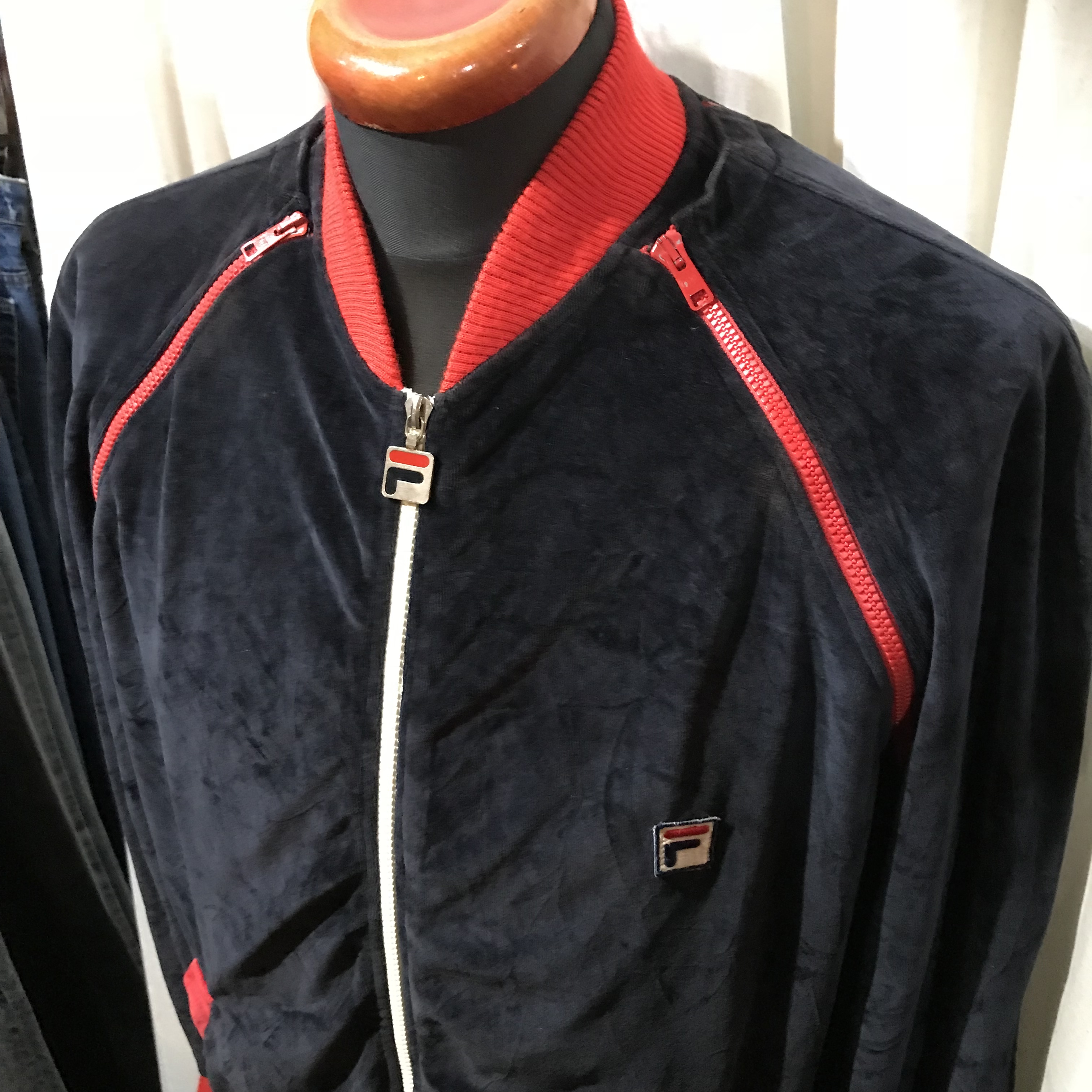 Fila フィラ ベロアトラックジャケット ジャージ メンズl程度 Used Clothing Shyboy