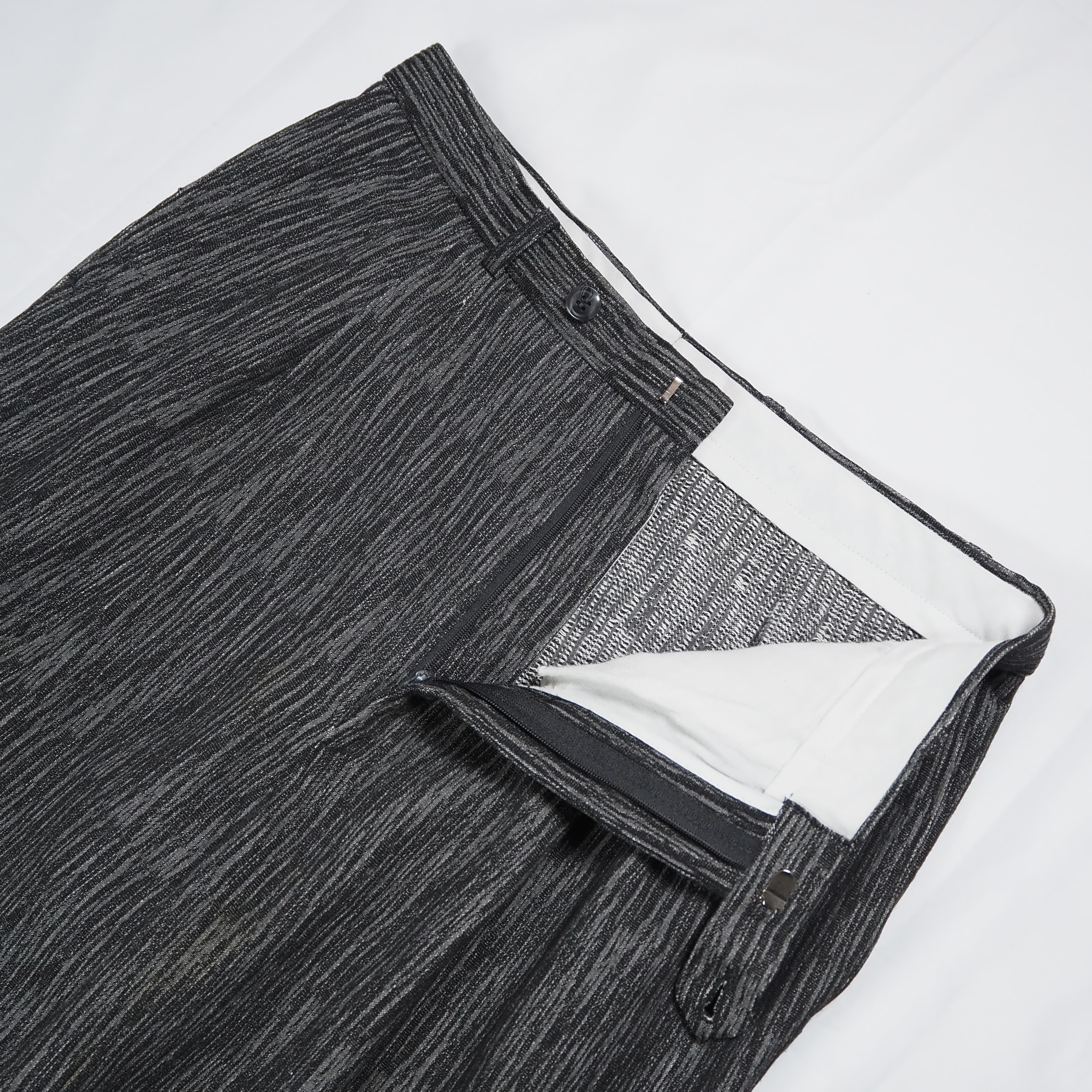 80’s Rayon Slacks 3タック グレー 30×33 の画像 3