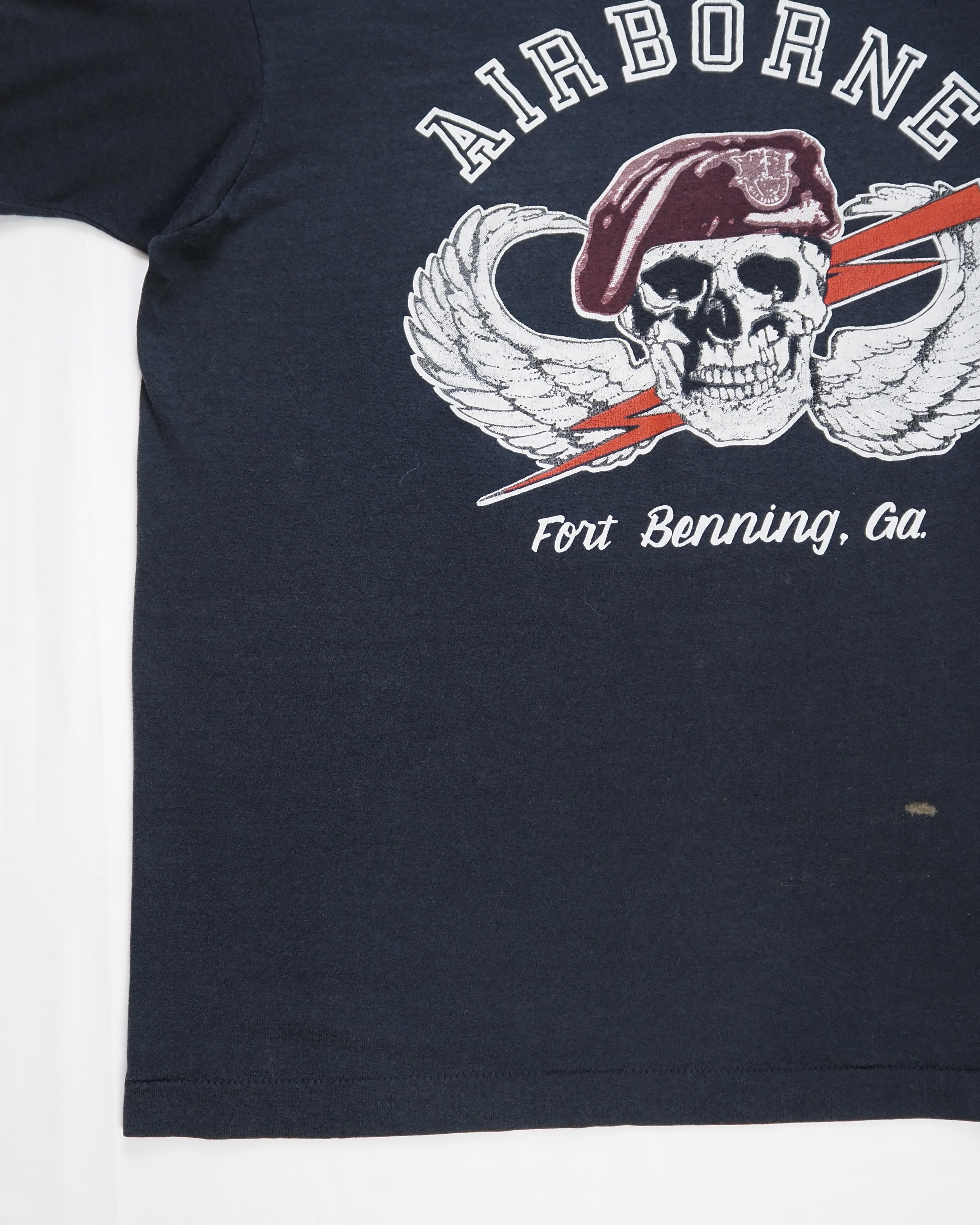 80’s Airborne Tシャツ スカル の画像 4