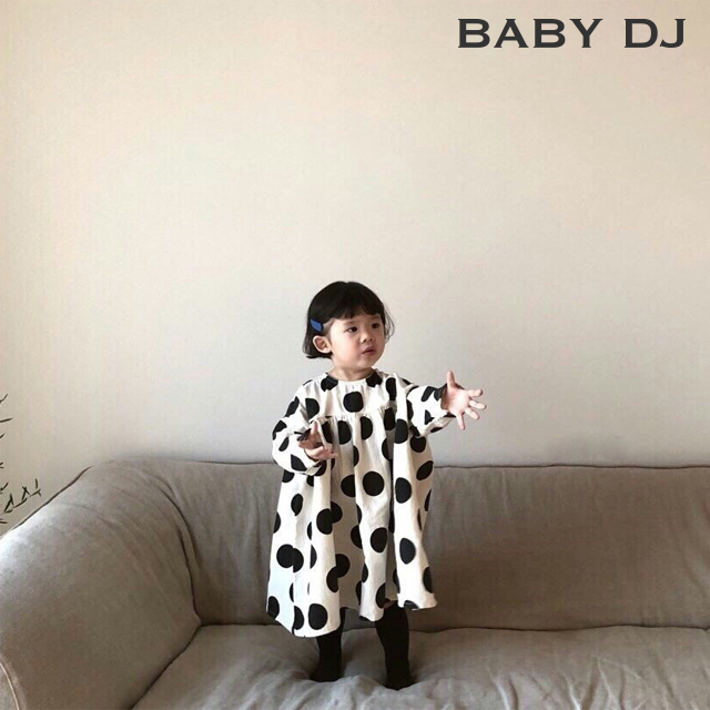 即納 ドットワンピース Baby Dj 子供服 出産祝い プレゼント キッズファッション ベビー服 即納 ドットワンピース Baby Dj 子供服 出産祝い プレゼント キッズファッション ベビー服