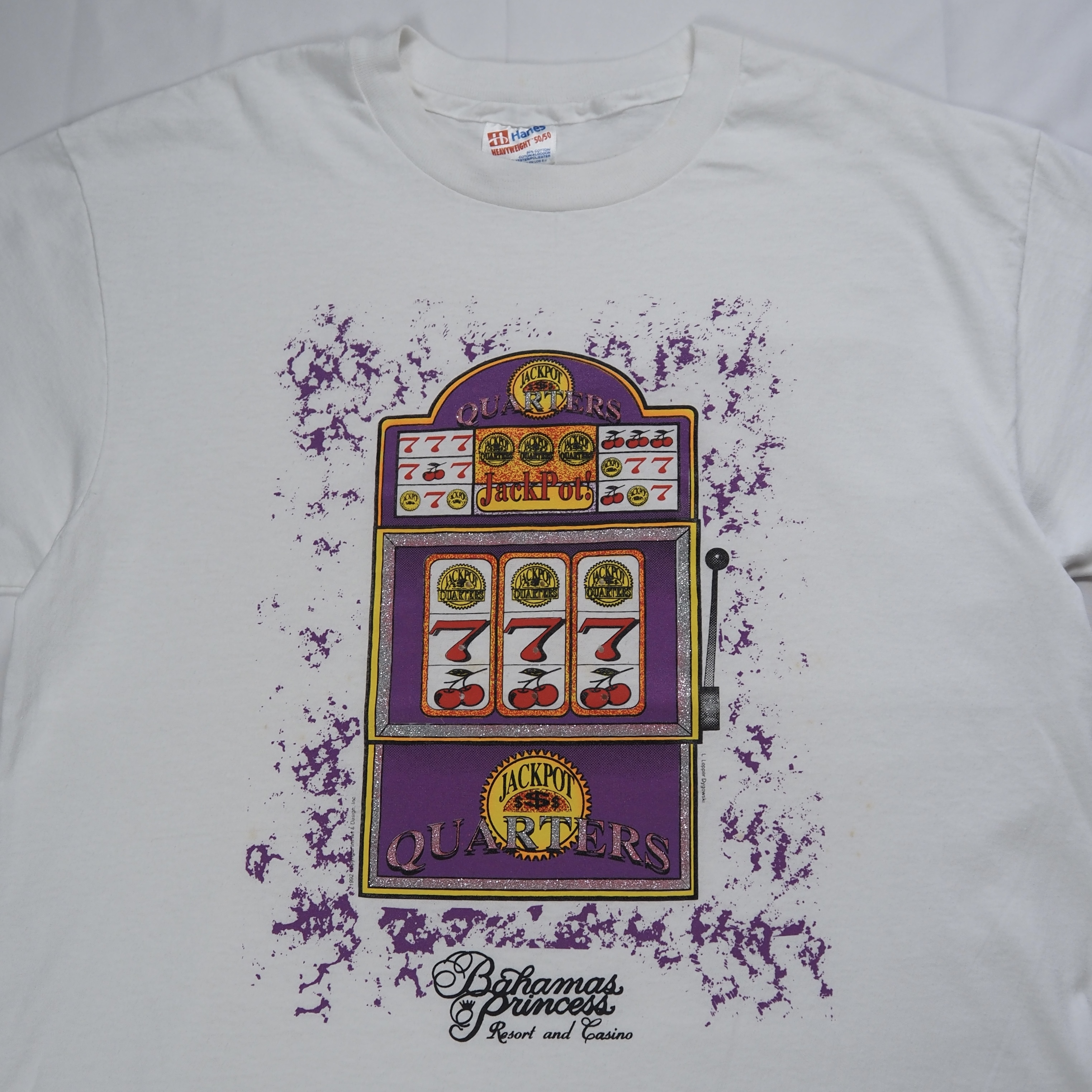 90’s Hanes カジノTシャツ スロット Lサイズ の画像 7