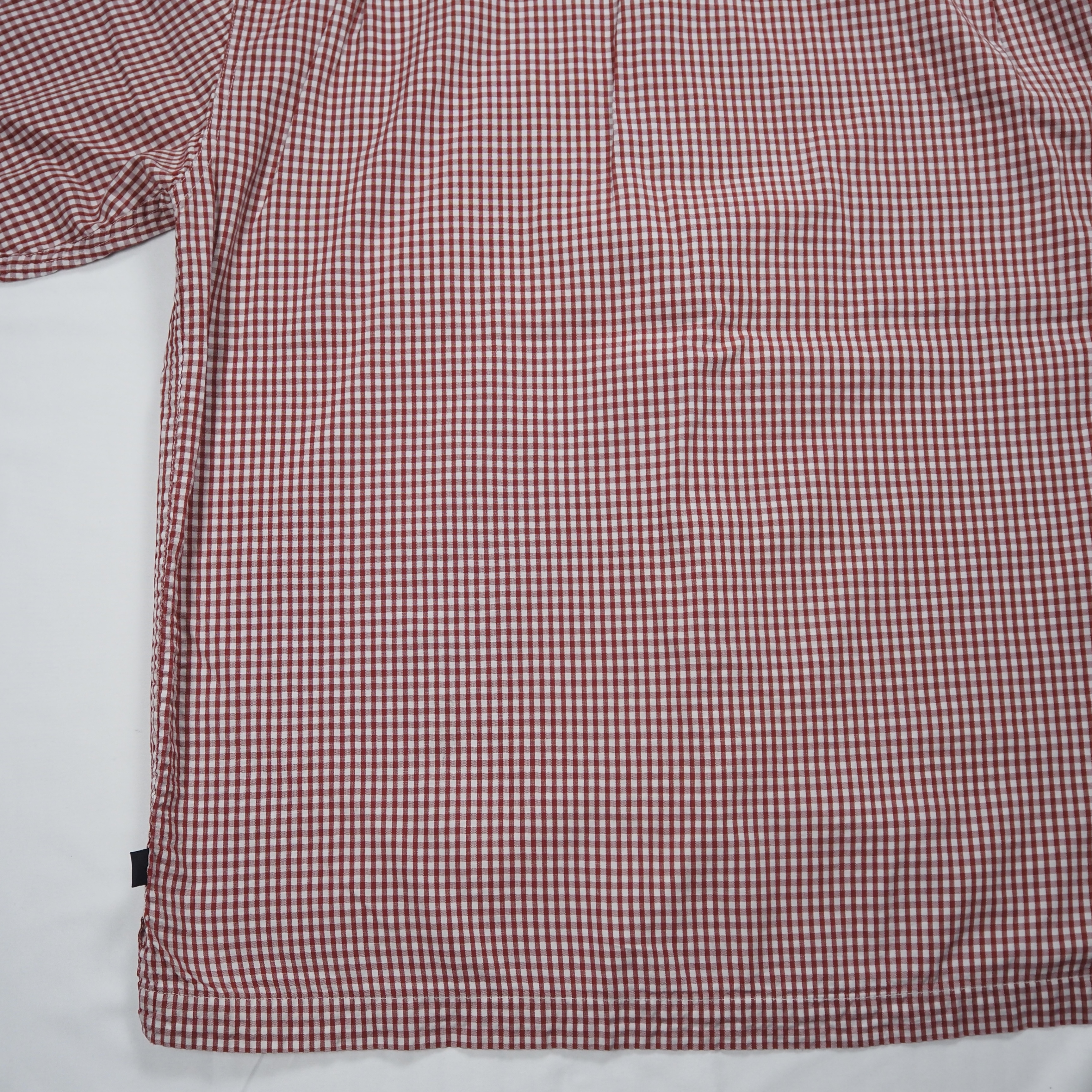 90’s Dockers 半袖コットンシャツ ギンガムチェック Mサイズ レッド の画像 16