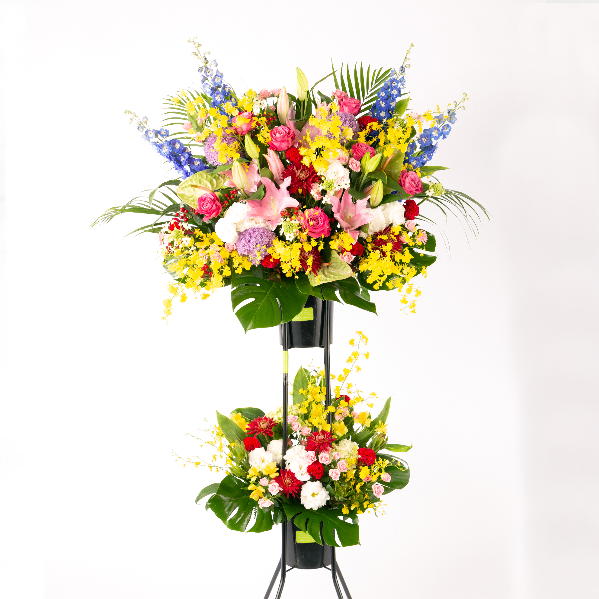 スタンド花 2段 お任せ Silver 大阪市内無料配送エリアあり 祝い花 Florist Lulu Flower ルルフラワー オンラインストア
