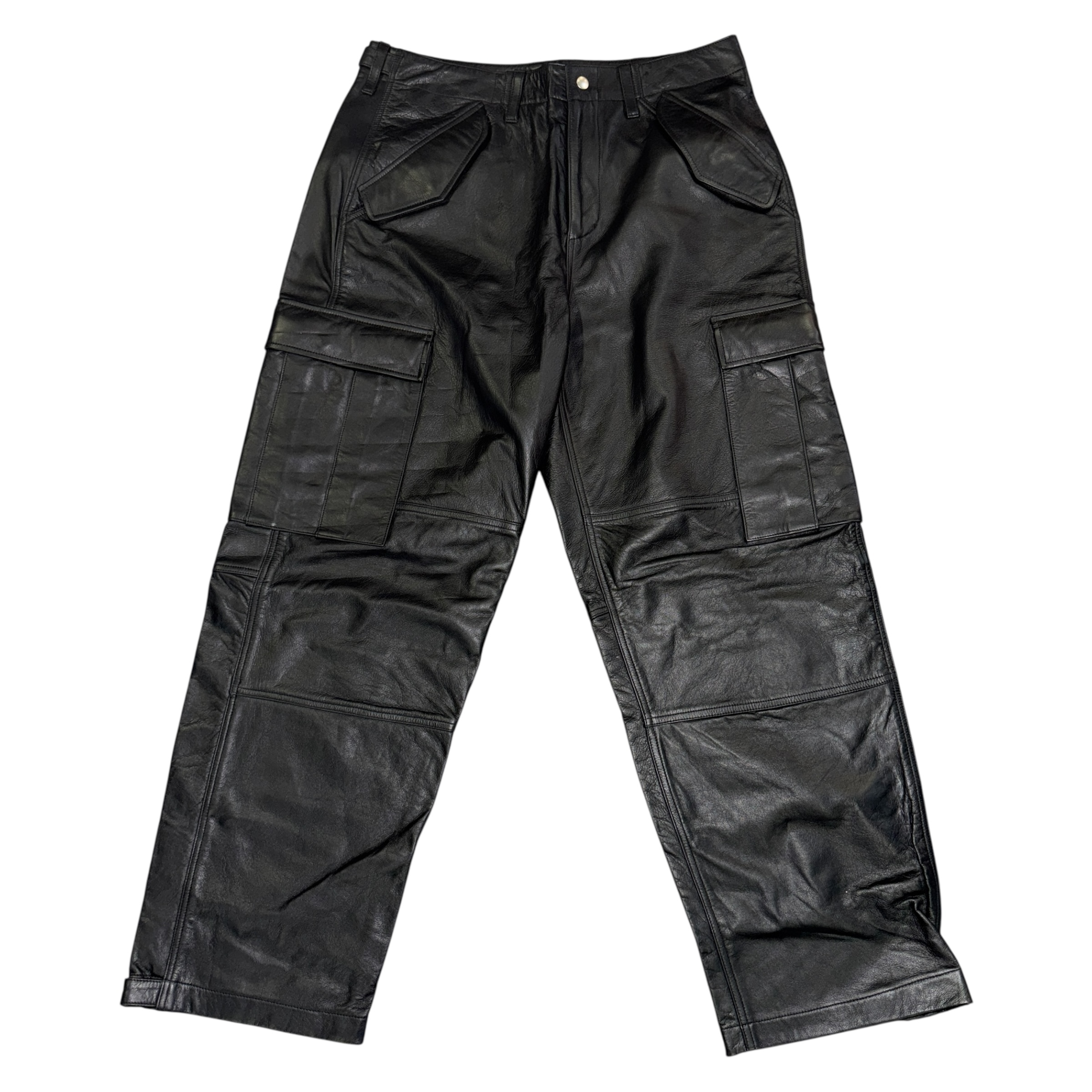 【STUSSY】ステューシー MILITARY CARGO LEATHER PANT レザー カーゴパンツ 32