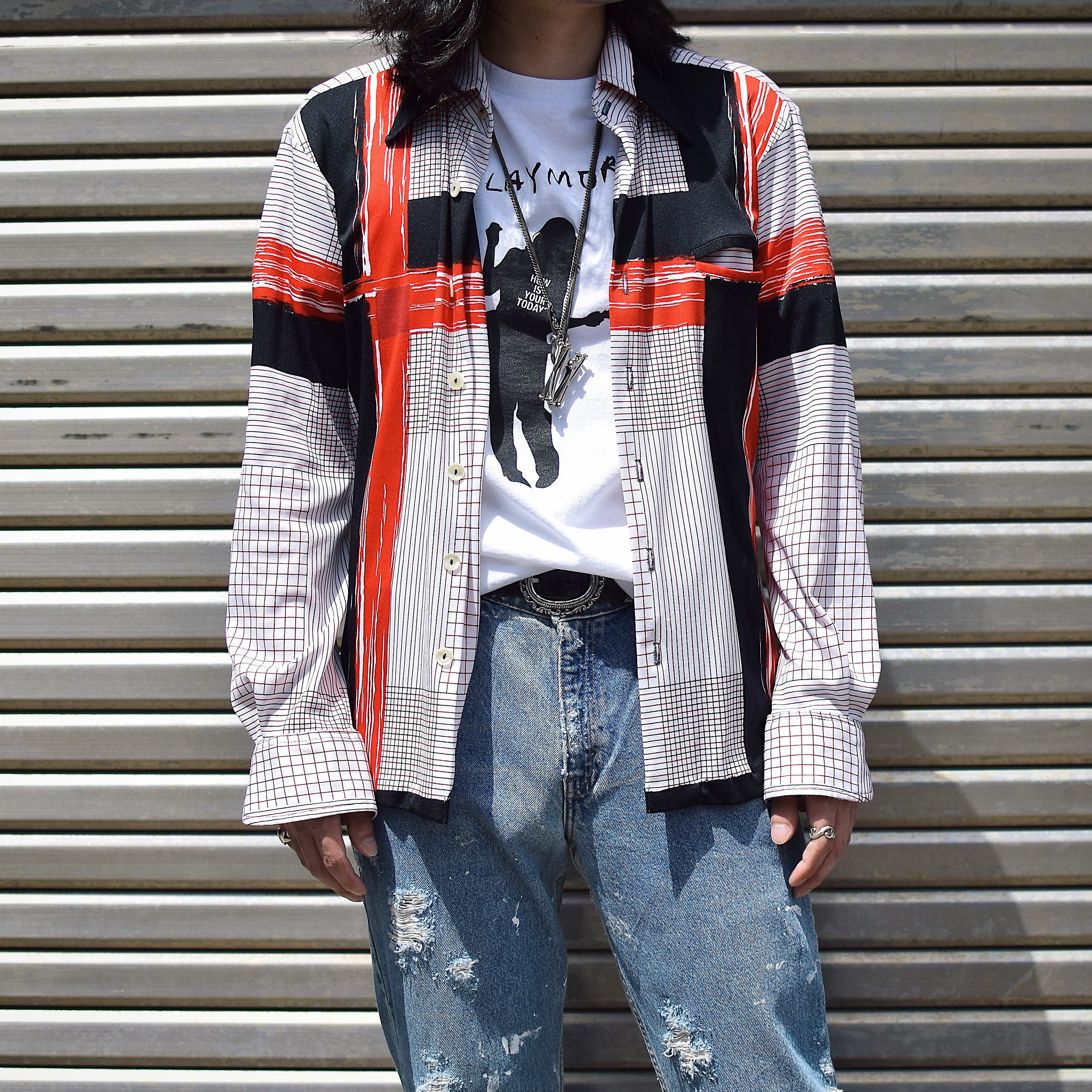 Vintage 70's【A.Geoffrey ltd.】Polyester Shirt の画像 3