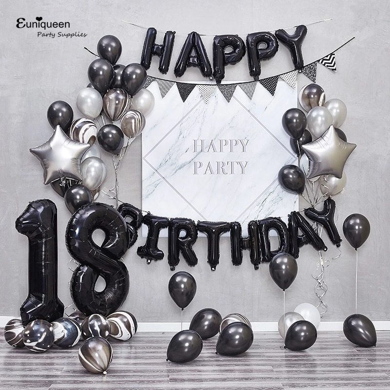 送料無料 予約商品 バースデーバルーン ブラック 風船 Happybirthday モノトーン 誕生日 パーティ Selectshop Aya 送料無料 予約商品 バースデーバルーン ブラック 風船 Happybirthday モノトーン 誕生日 パーティ Selectshop Aya