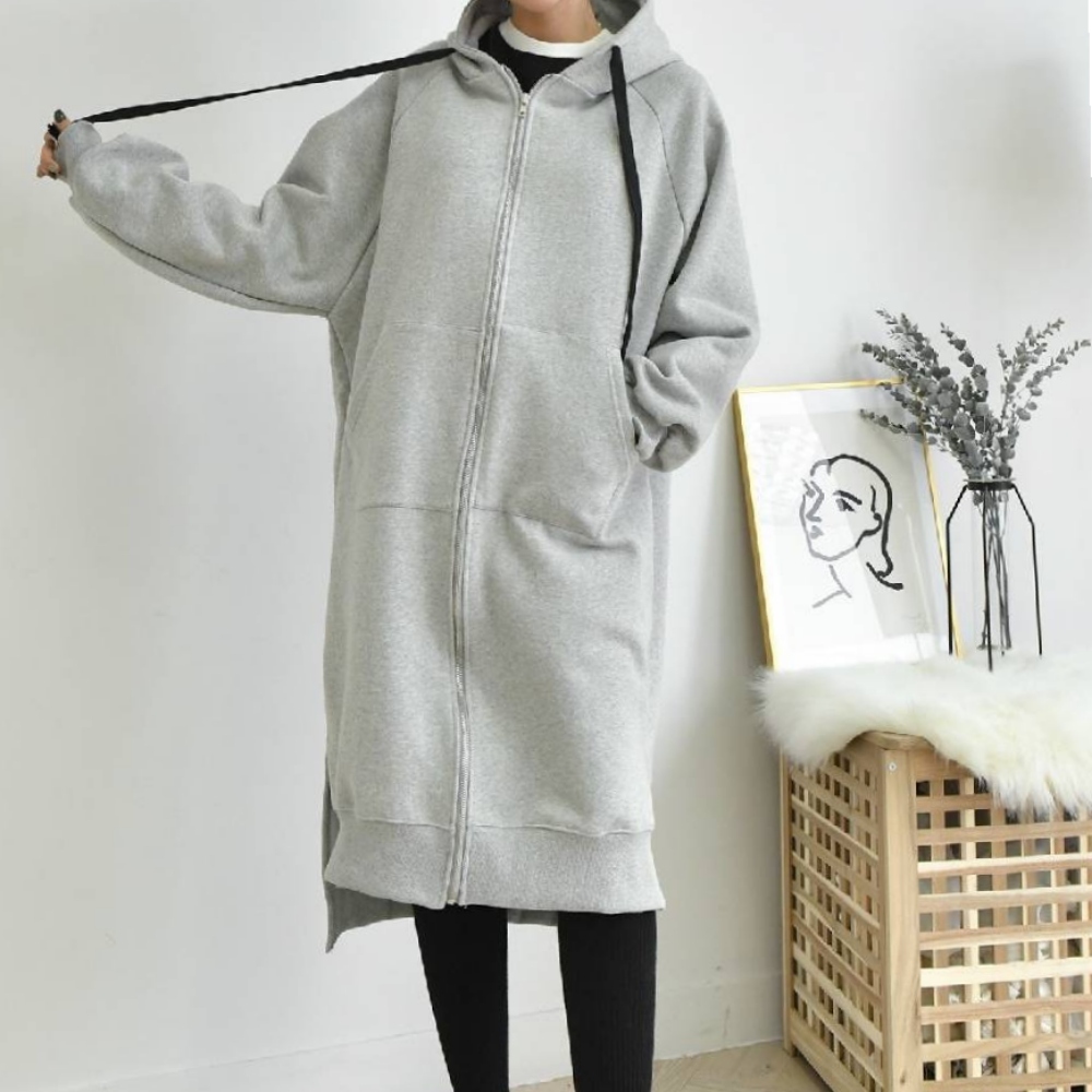 ポケットロングジップパーカー 3ocean レディースアパレル オトナ女子 ワンピース