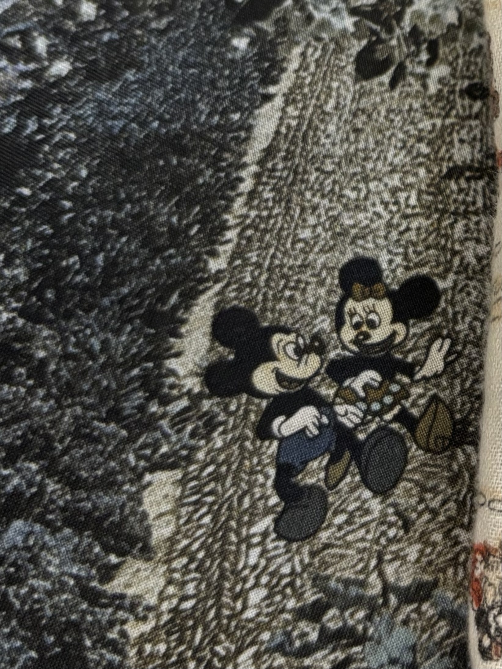 Vintage 70's【KENNINGTON】"Mickey ＆ Minnie" Polyester Shirt の画像 3