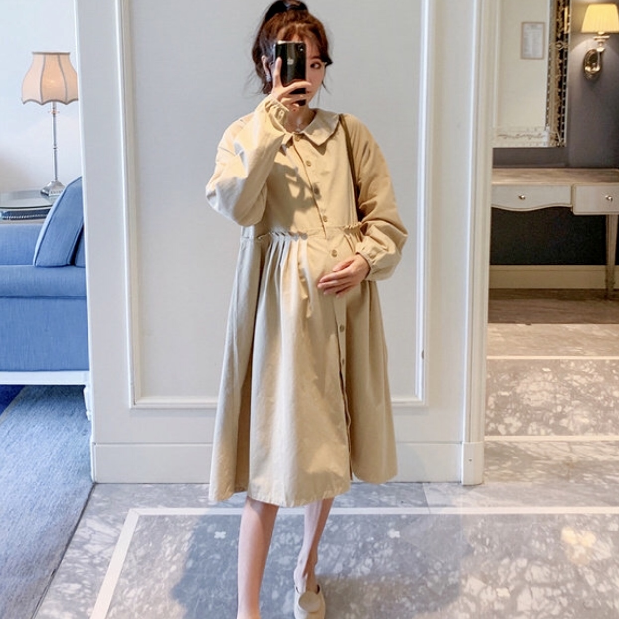 タック ブラウス ワンピース レディース 春 秋 服 長袖 膝 丈 可愛い マタニティ ウェア 通販 マタニティー ウエア 前開き ボタン ナチュラル Mt 0009 Orurea Berry オルレアベリー タック ブラウス ワンピース レディース 春 秋 服 長袖 膝 丈 可愛い マタニティ ウェア 通販 マタニティー ウエア 前開き ボタン ナチュラル Mt 0009 Orurea Berry オルレアベリー
