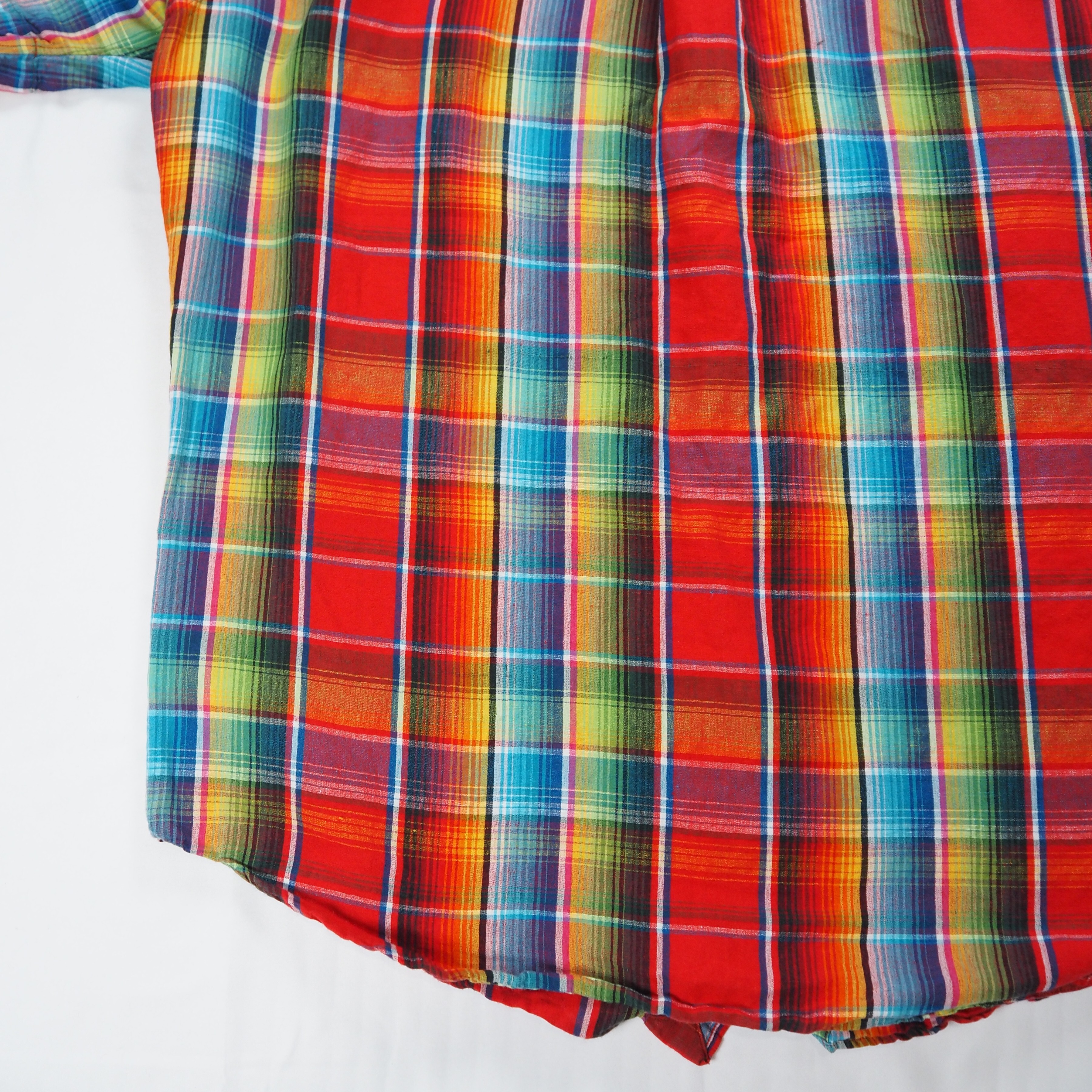 90's Ralph Lauren リネンコットンシャツ 半袖 Lサイズ の画像 16