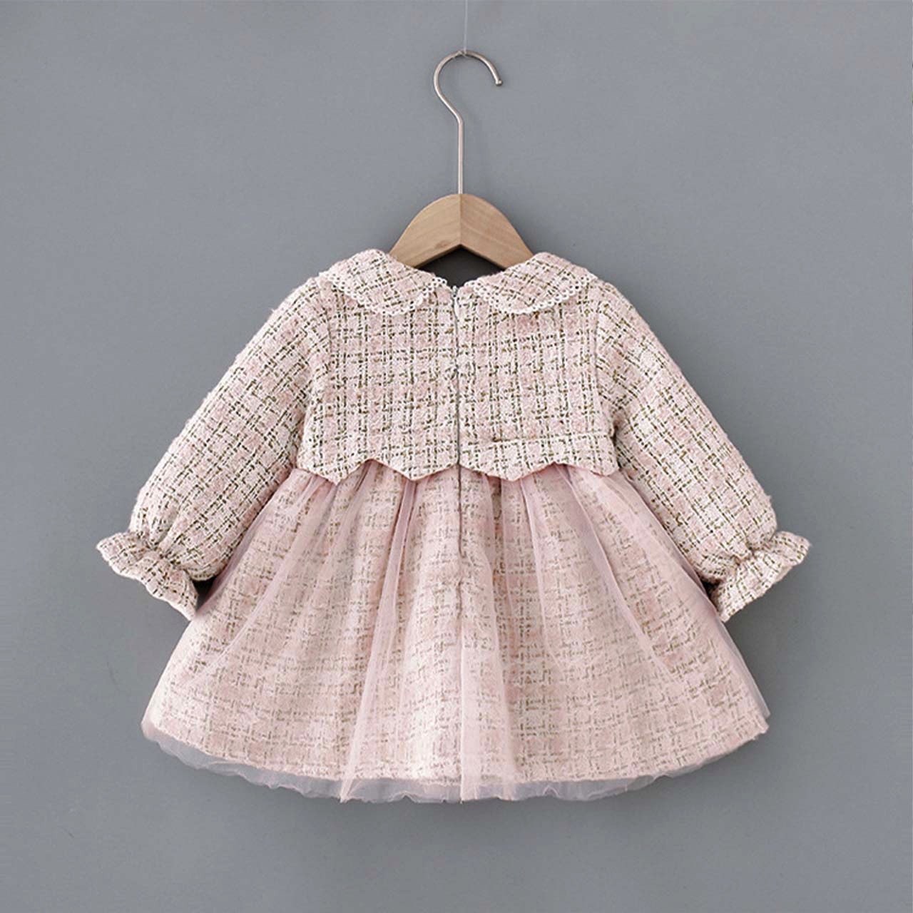 キッズ ベビー ドレス ツイード ワンピース 394ba Sno