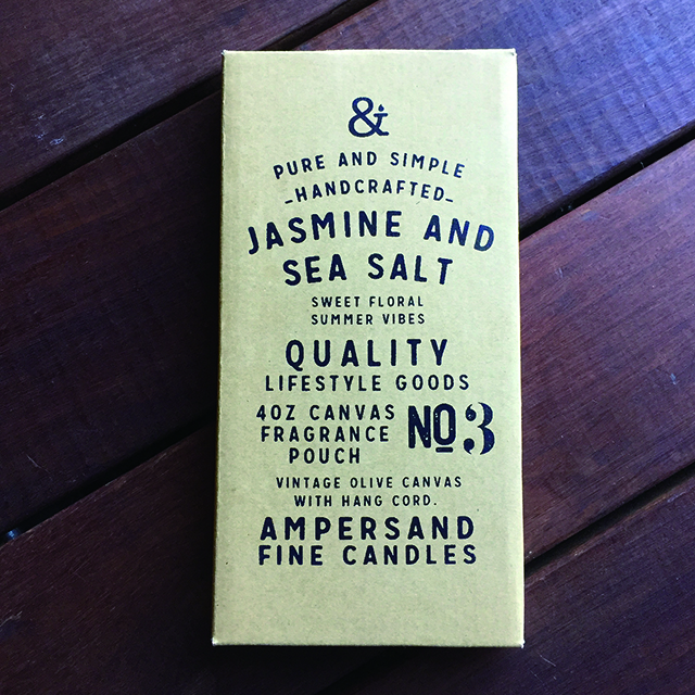 Canvas Fragrance Pouch -JASMINE AND SEA SALT- キャンドル Candles - 画像1