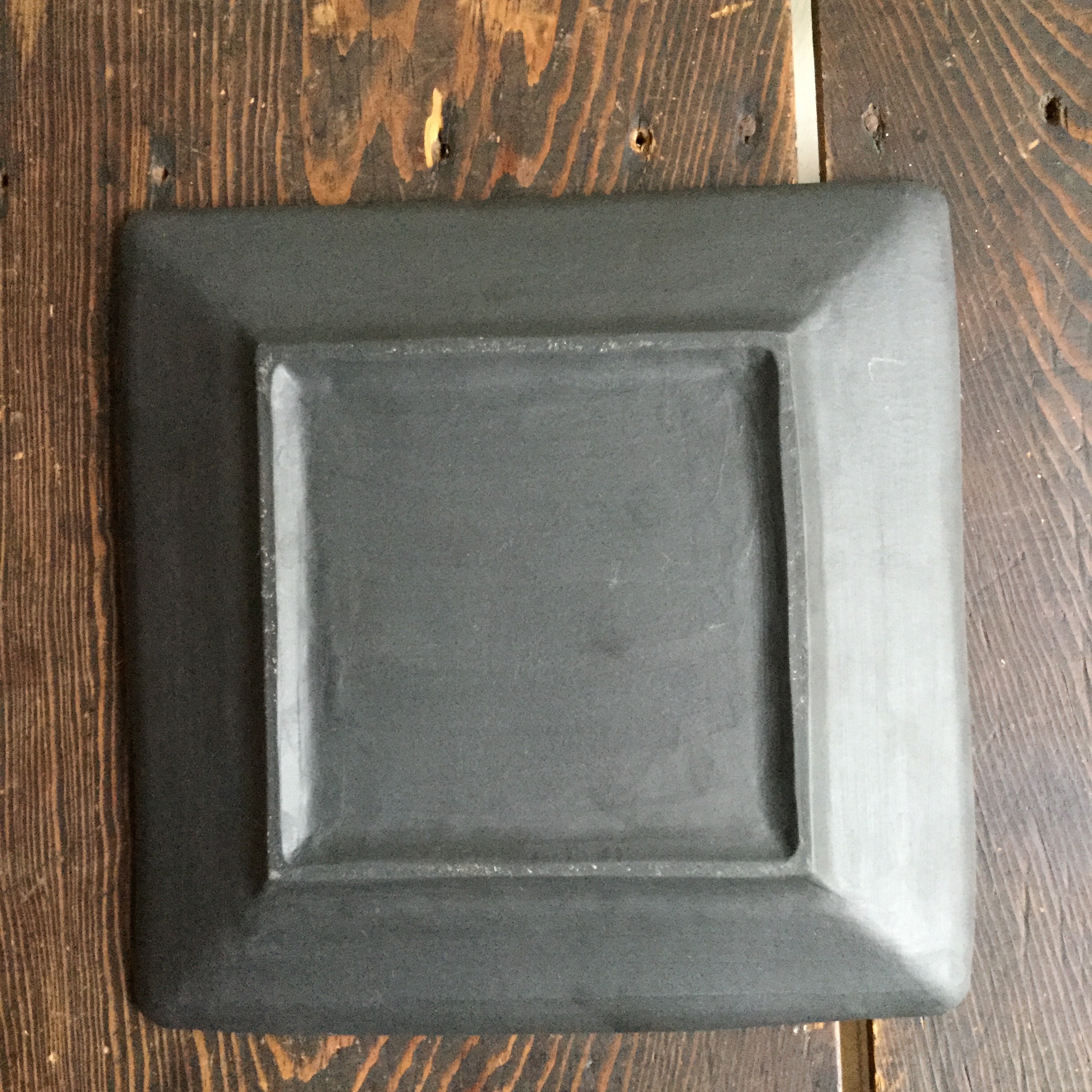 【内田裕太】 四角皿 黒錆 23㎝×23cm - 画像4