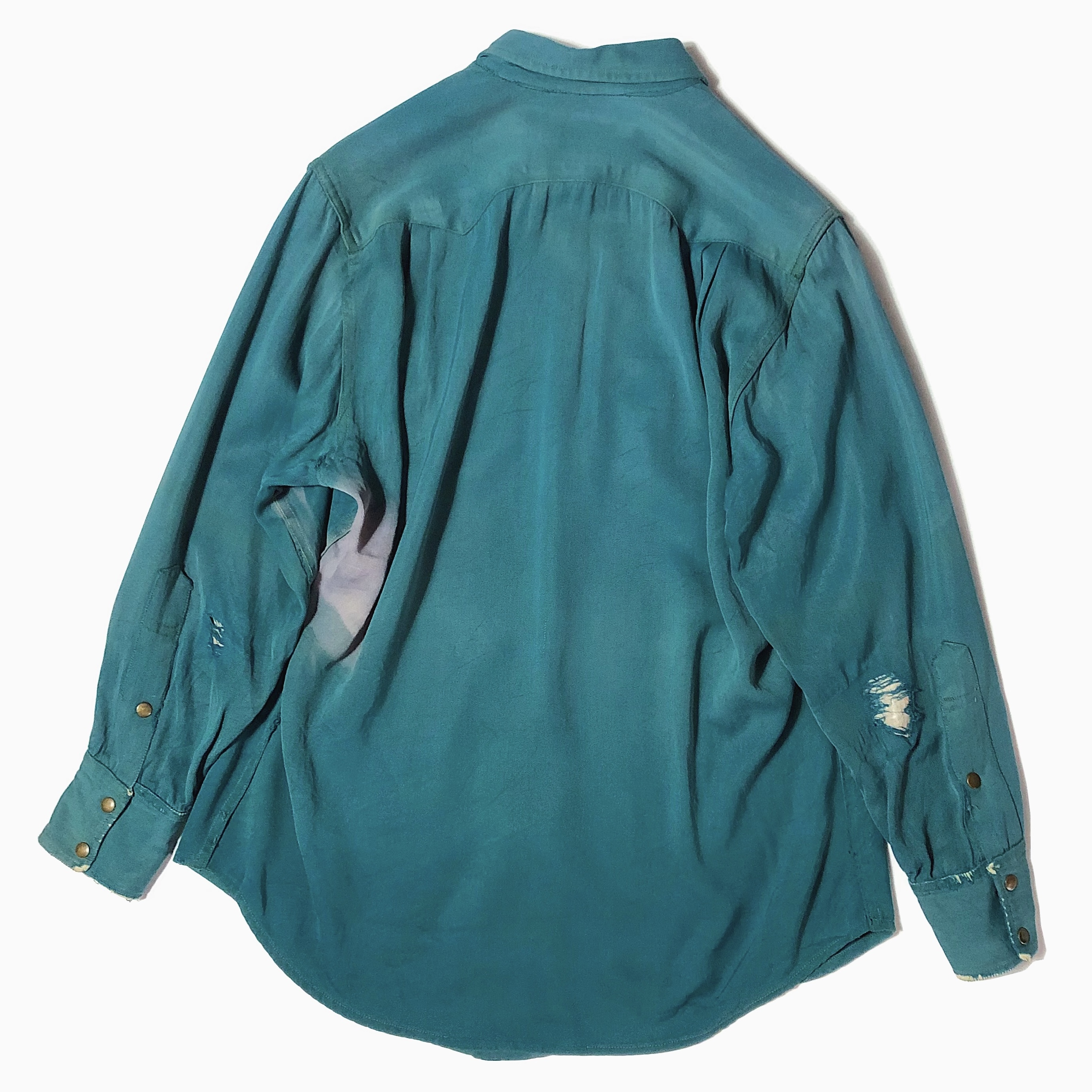 Vintage 40's【JACK FROST】Grunge Rayon Gabardine Shirt の画像 2