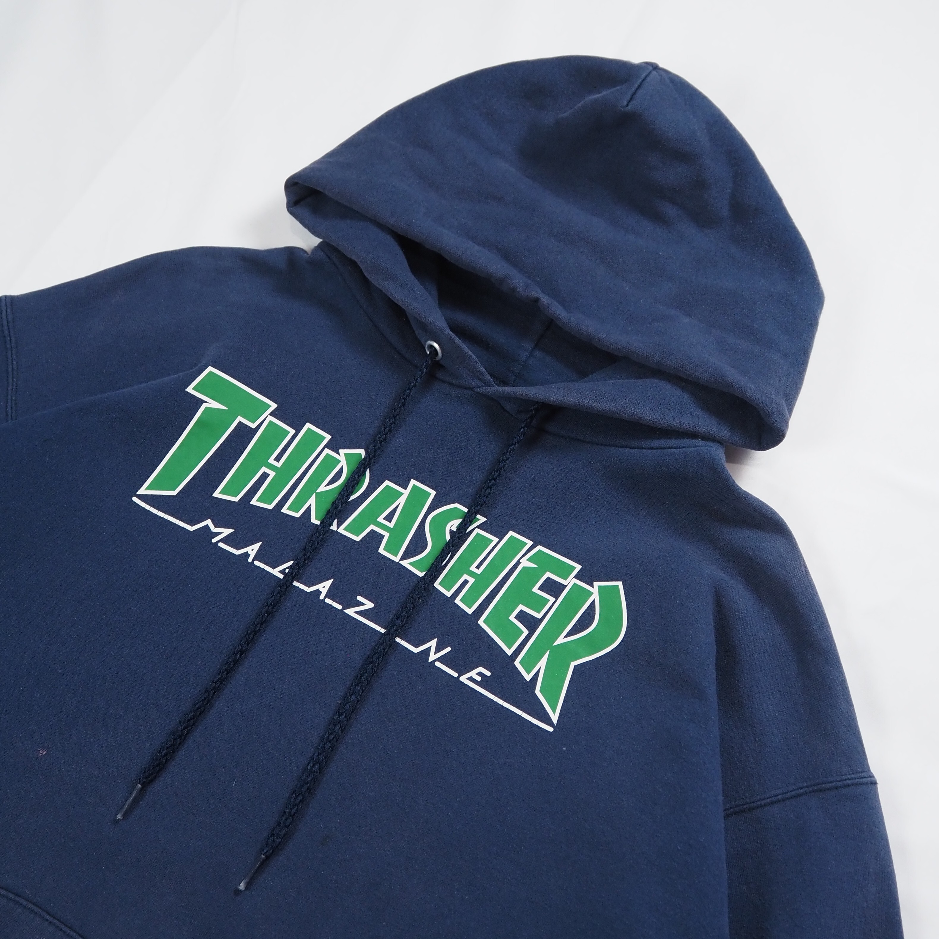 00's Thrasher フーディ ネイビー Lサイズ程度 の画像 2