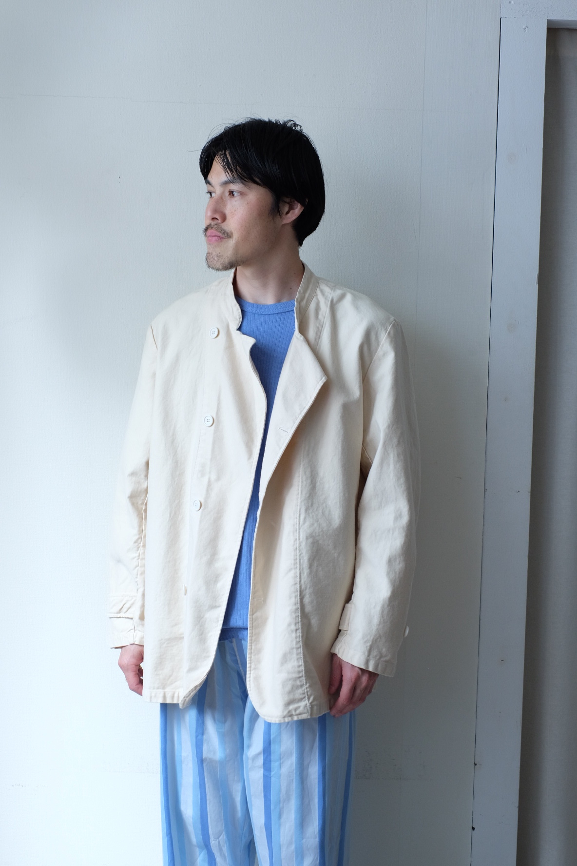 Italian military over dye cook jacket “over dye” の画像 9