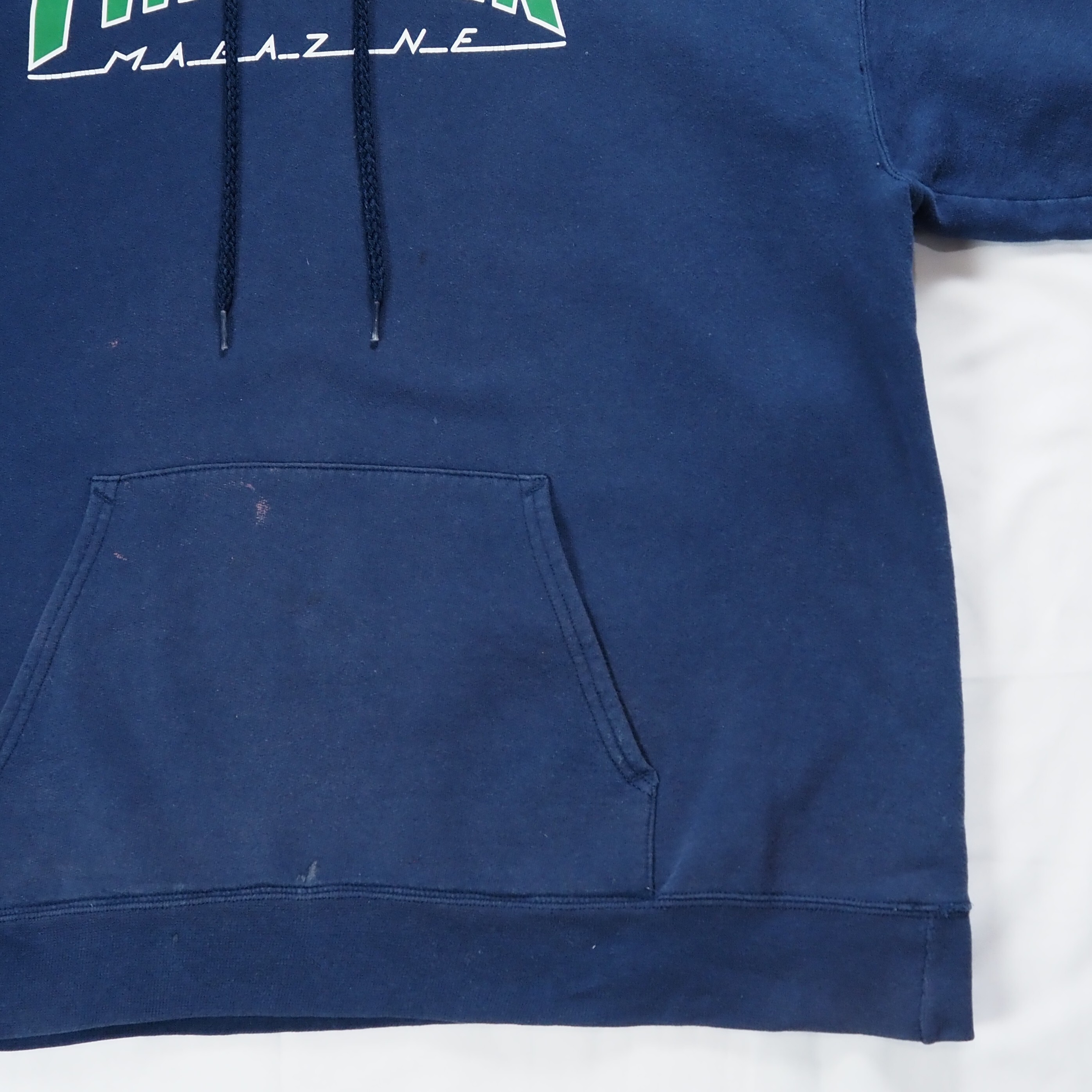 00's Thrasher フーディ ネイビー Lサイズ程度 の画像 9