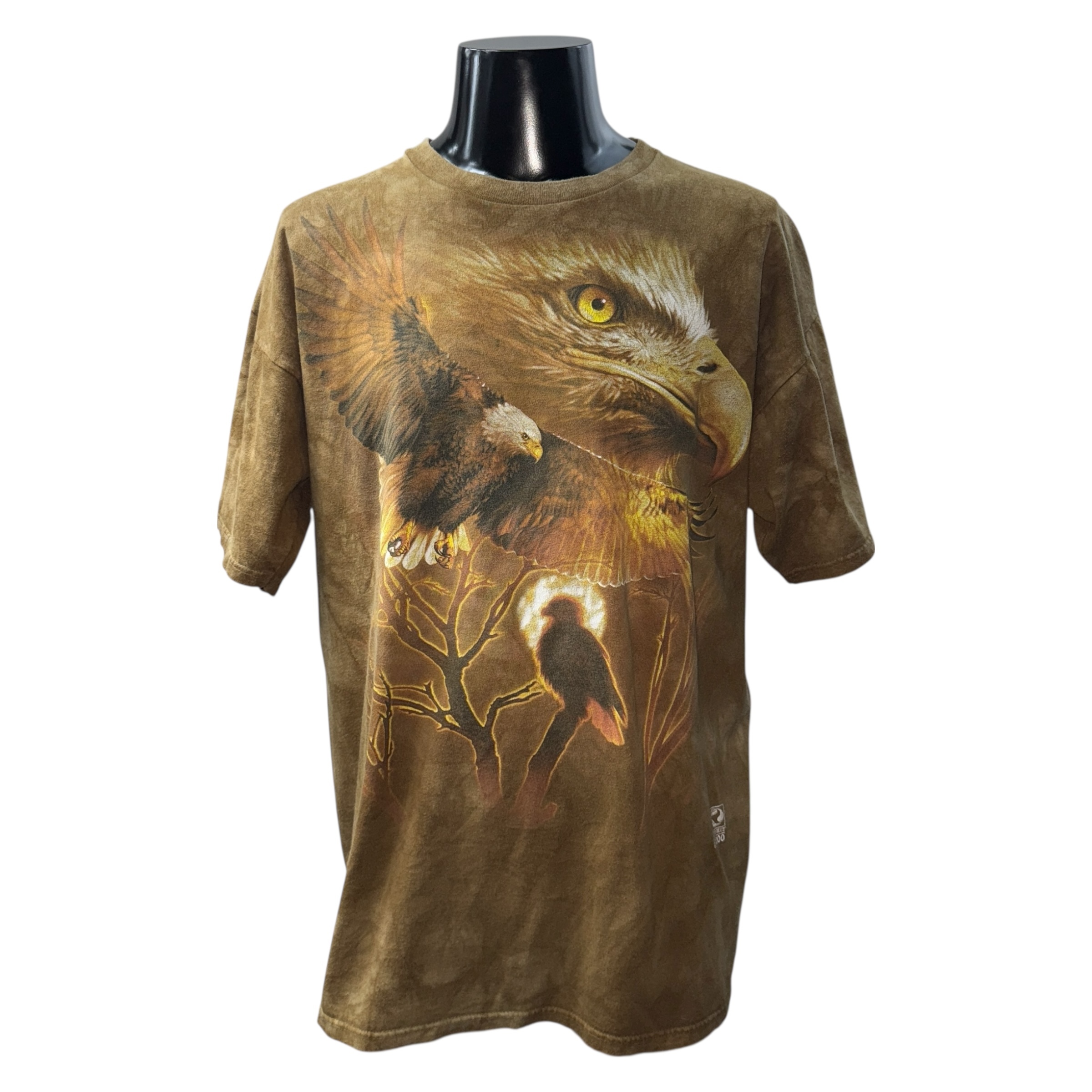 【LIQUID BLUE】リキッドブルー “eagle” アニマルプリント ダイタイ柄 USA製 Tシャツ