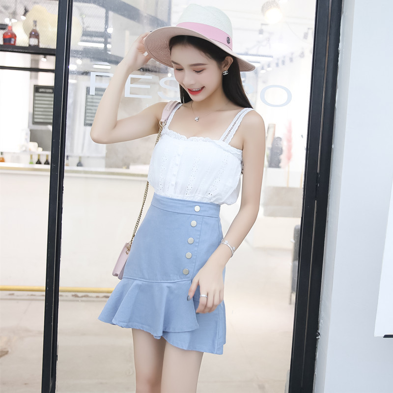 マーメイド ミニスカート フリル ガーリー かわいい キュート 肌見せ