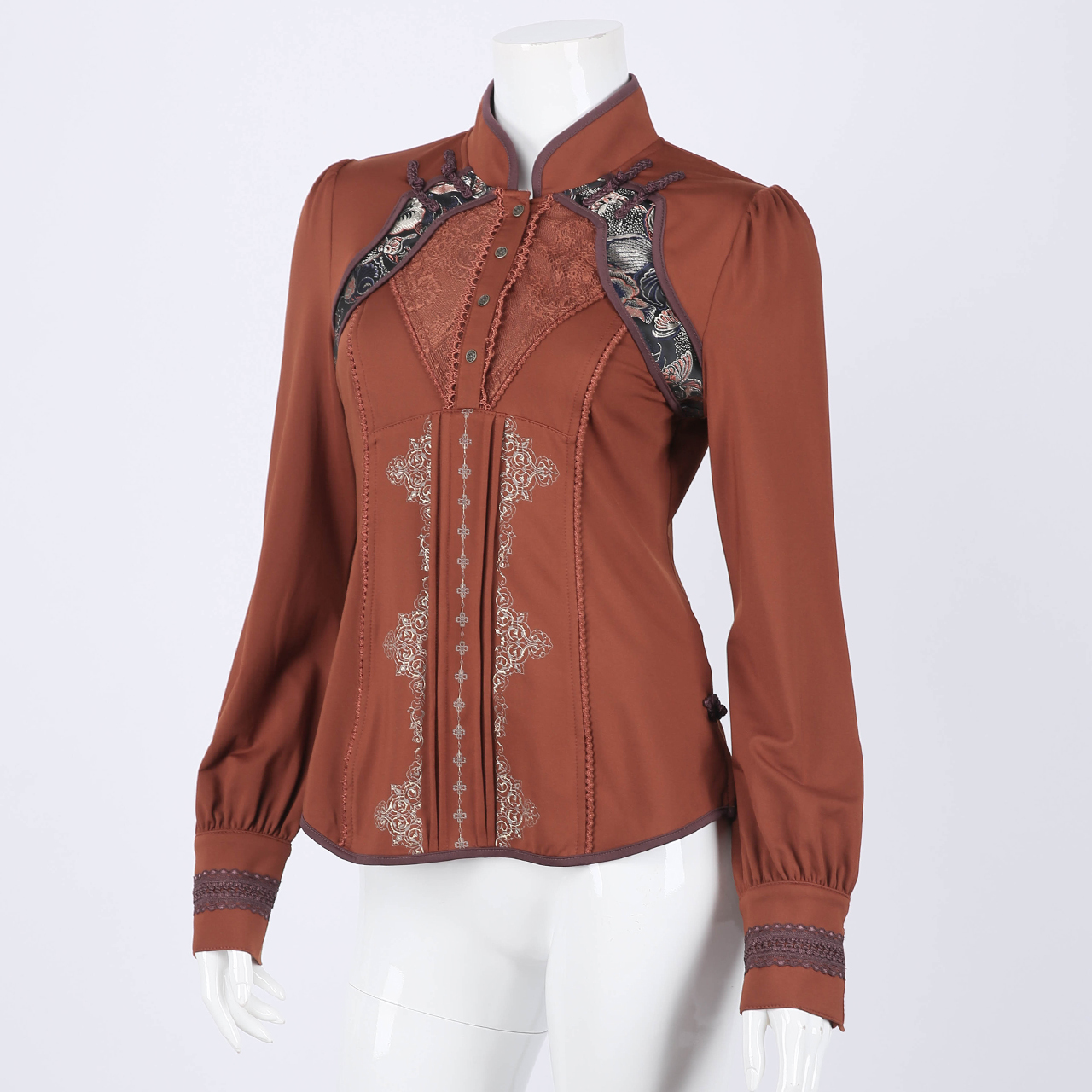 チャイナカラーカットソー b Ozzonjapan