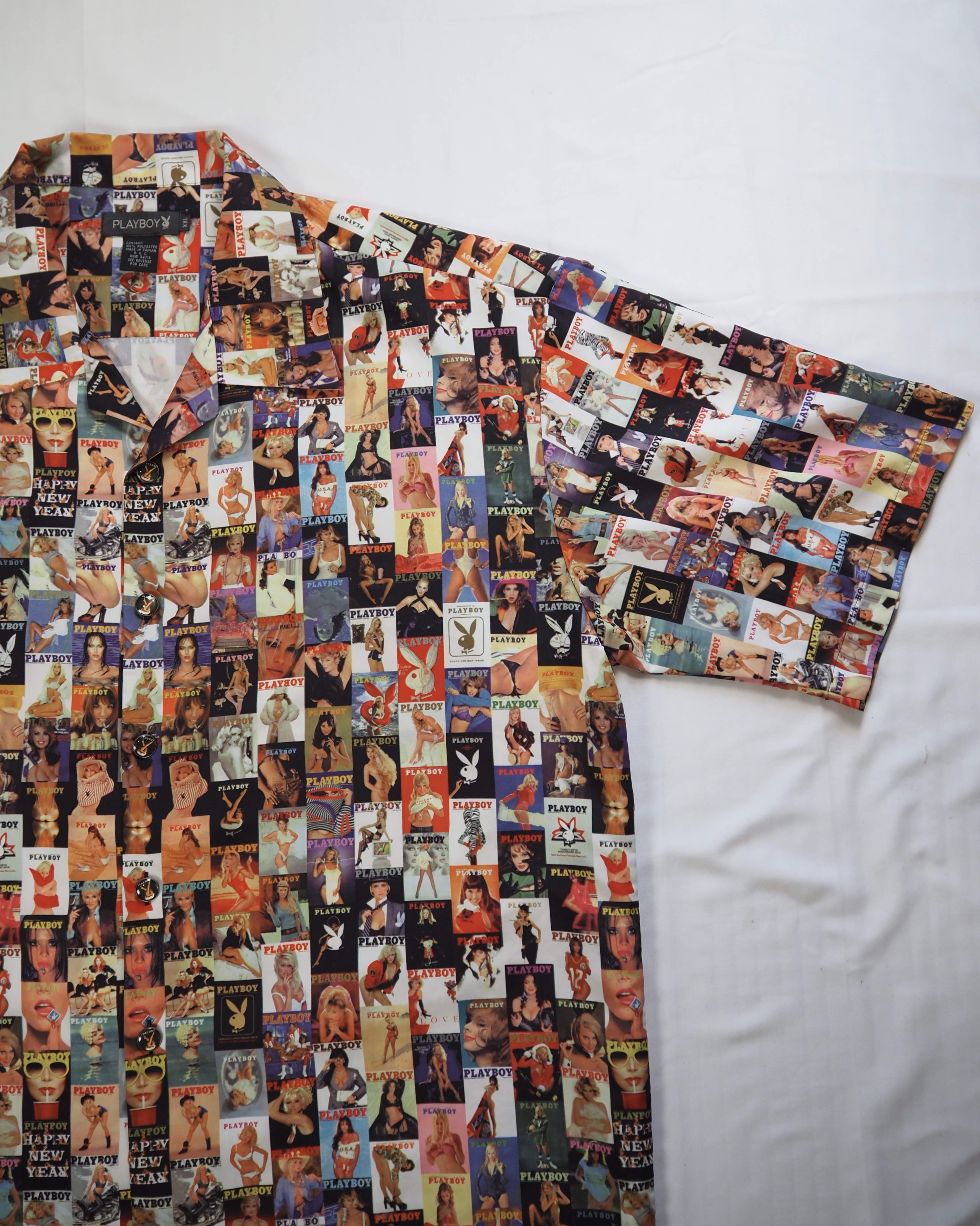 90’s PLAY BOY 総柄シャツ XXL の画像 6