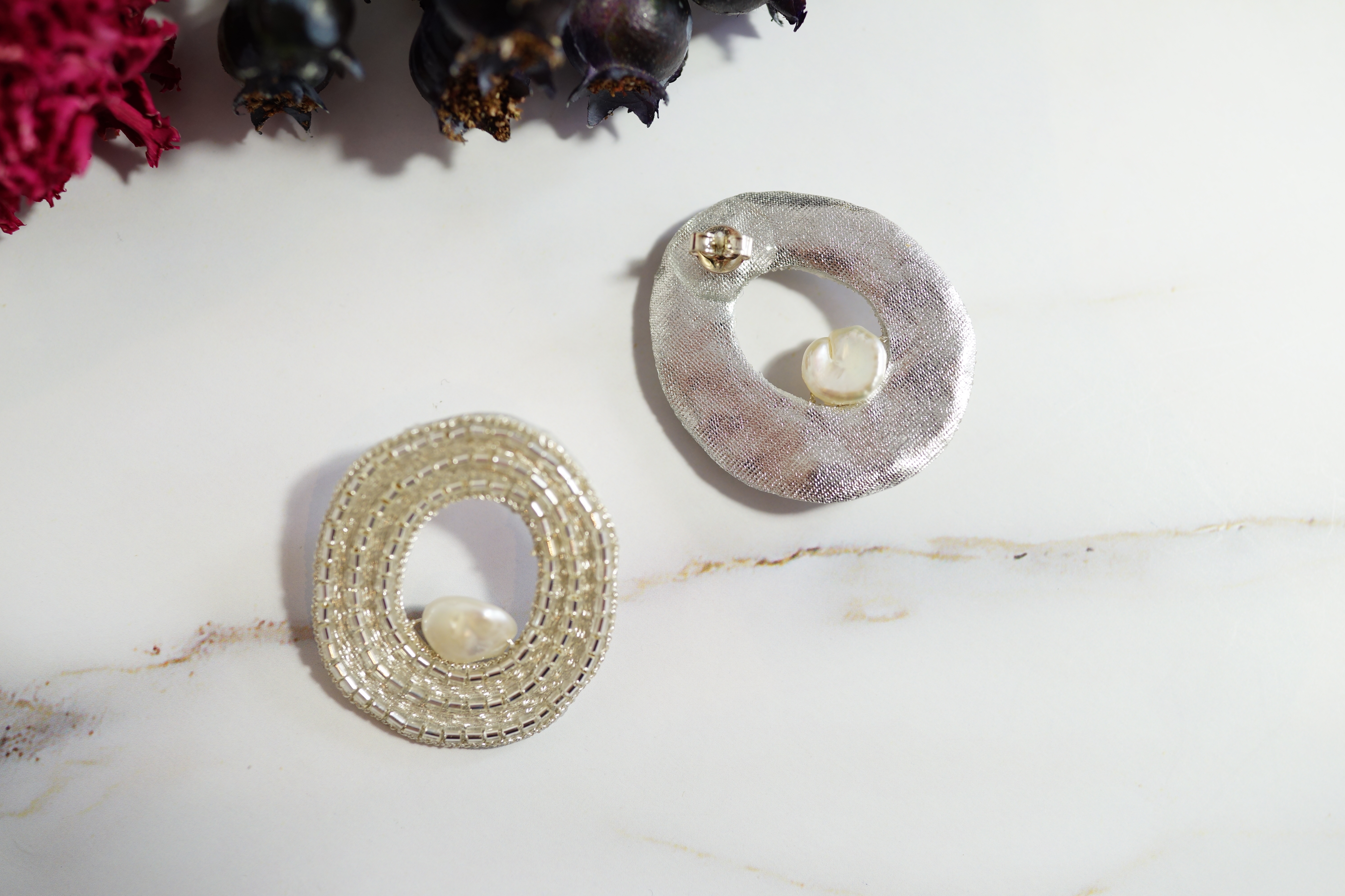 【刺繍ピアス】P/E-round/S
