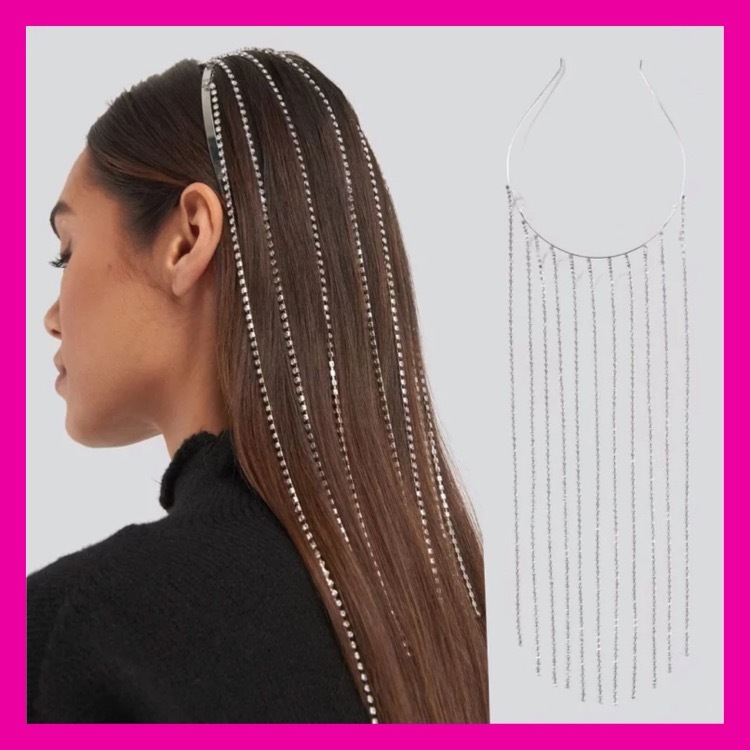 クリスタルロングチェーンカチューシャ Shop Stella