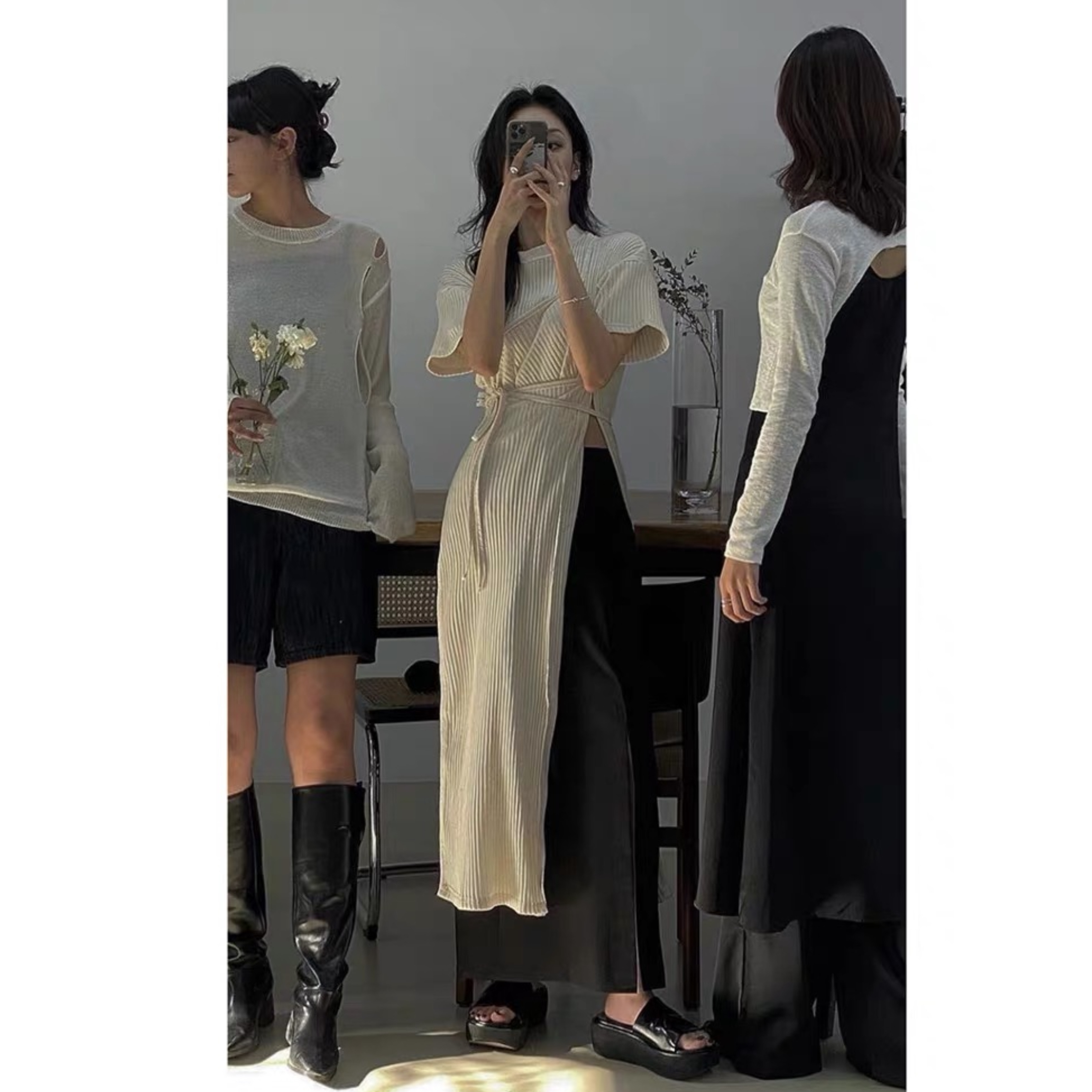 デザインニットワンピース5 T And