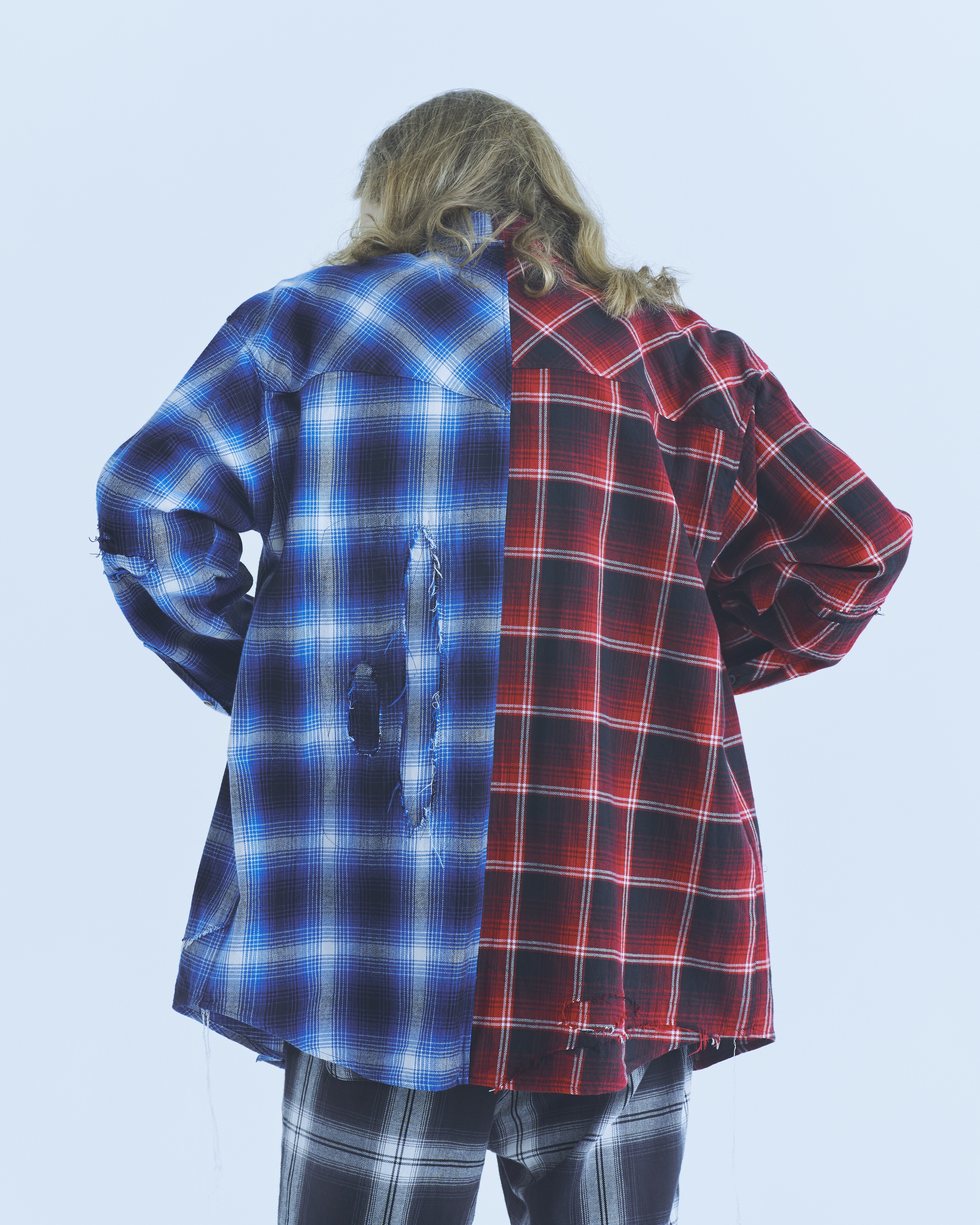 【Rafu】Remake shirt（DBR/BLK） の画像 9