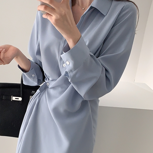 レディースロングワンピース レディース 韓国ファッション ワンピース ロング ロングワンピース 長袖 プリーツ Aライン フレア ウエストマーク 無地 水色 ブルー カジュアル Liruha リルハ Meet New Me レディースロングワンピース レディース 韓国ファッション ワンピース ロング ロングワンピース 長袖 プリーツ Aライン フレア ウエストマーク 無地 水色 ブルー カジュアル Liruha リルハ Meet New Me