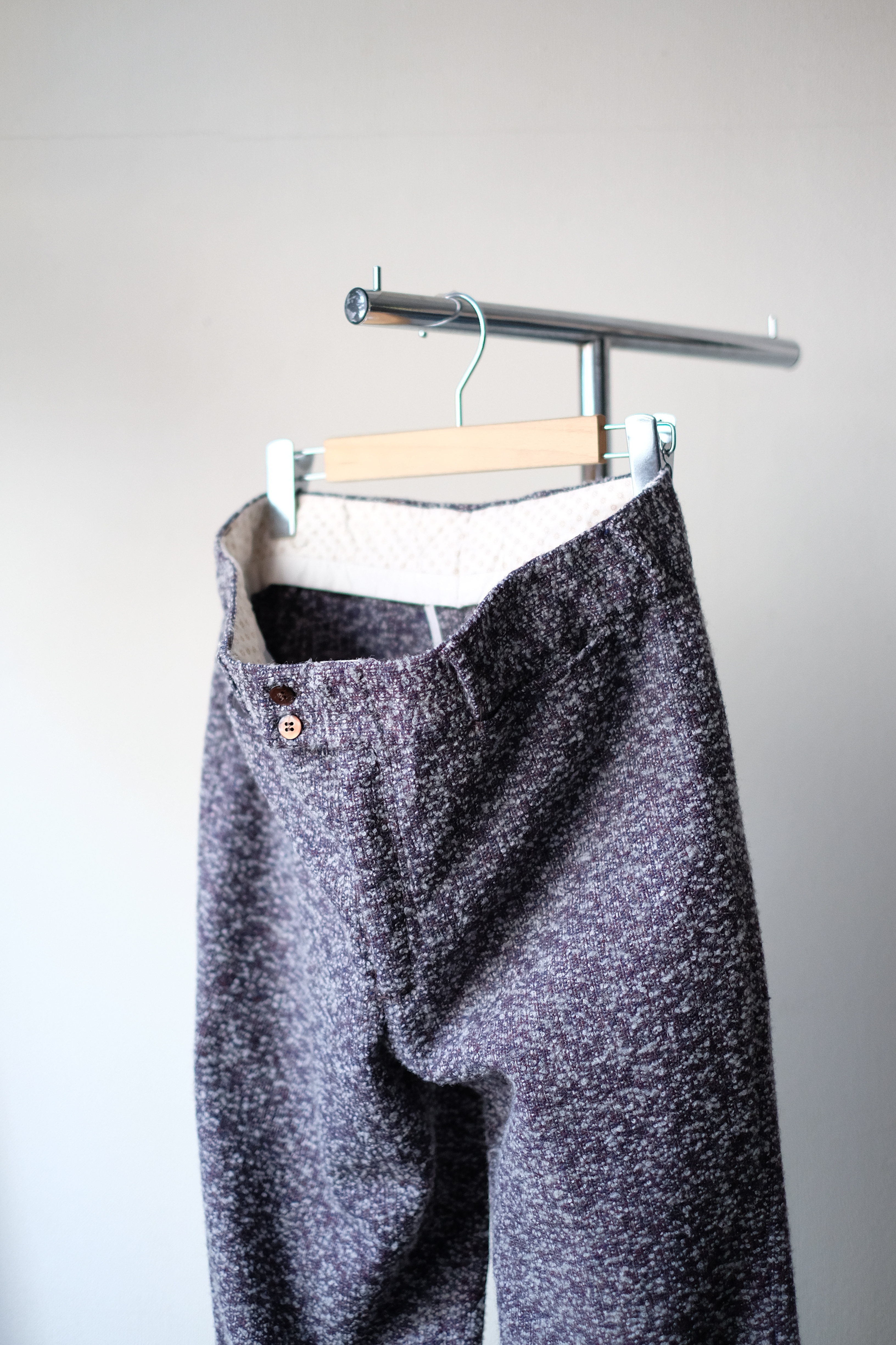 70s “ tweed fabric “ euro flare pants の画像 5