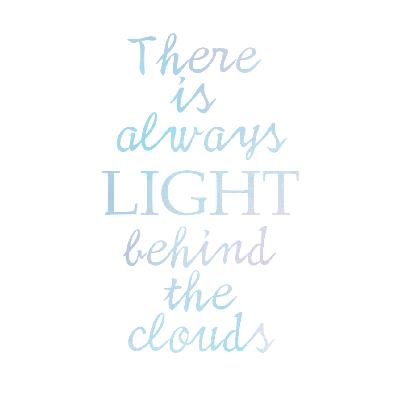 ウォールステッカー 名言 There Is Light Behind The Clouds 空ピンク 光沢 ルイーザ メイ オルコット スプレーアート Iby アイバイ ウォールステッカー 通販