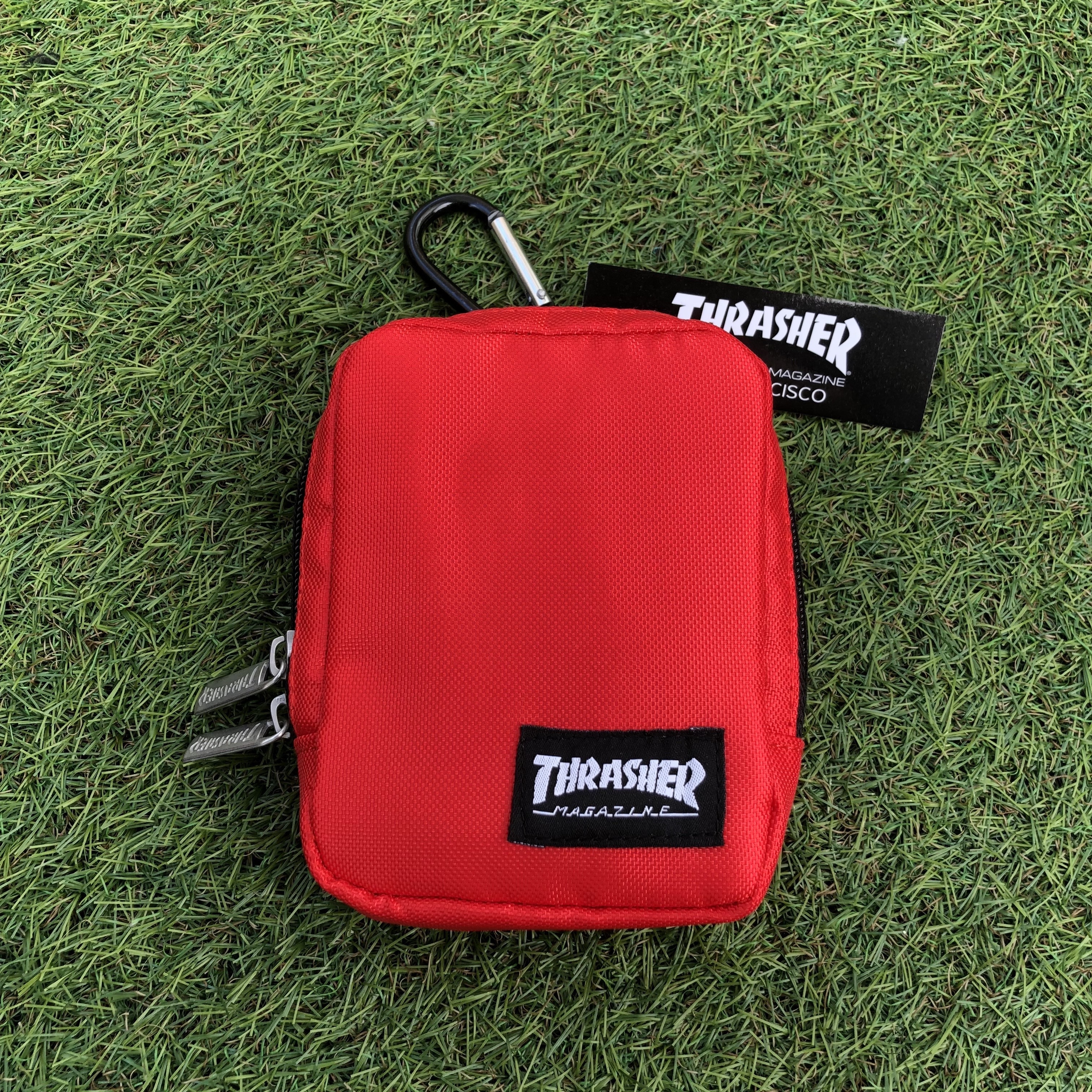 Thrasher スラッシャー ポーチ レッド スケートボード スケボー Skate Skateboard Sk8 ファッション ポーチ Ahun Skateboarding Life Thrasher スラッシャー ポーチ レッド スケートボード スケボー Skate Skateboard Sk8 ファッション ポーチ Ahun Skateboarding Life
