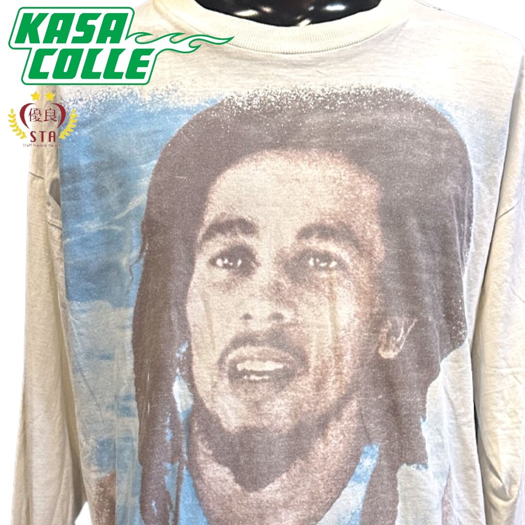 【BOB MARLEY】ボブマーリー 両面プリント Vintage ロングTシャツ XL相当