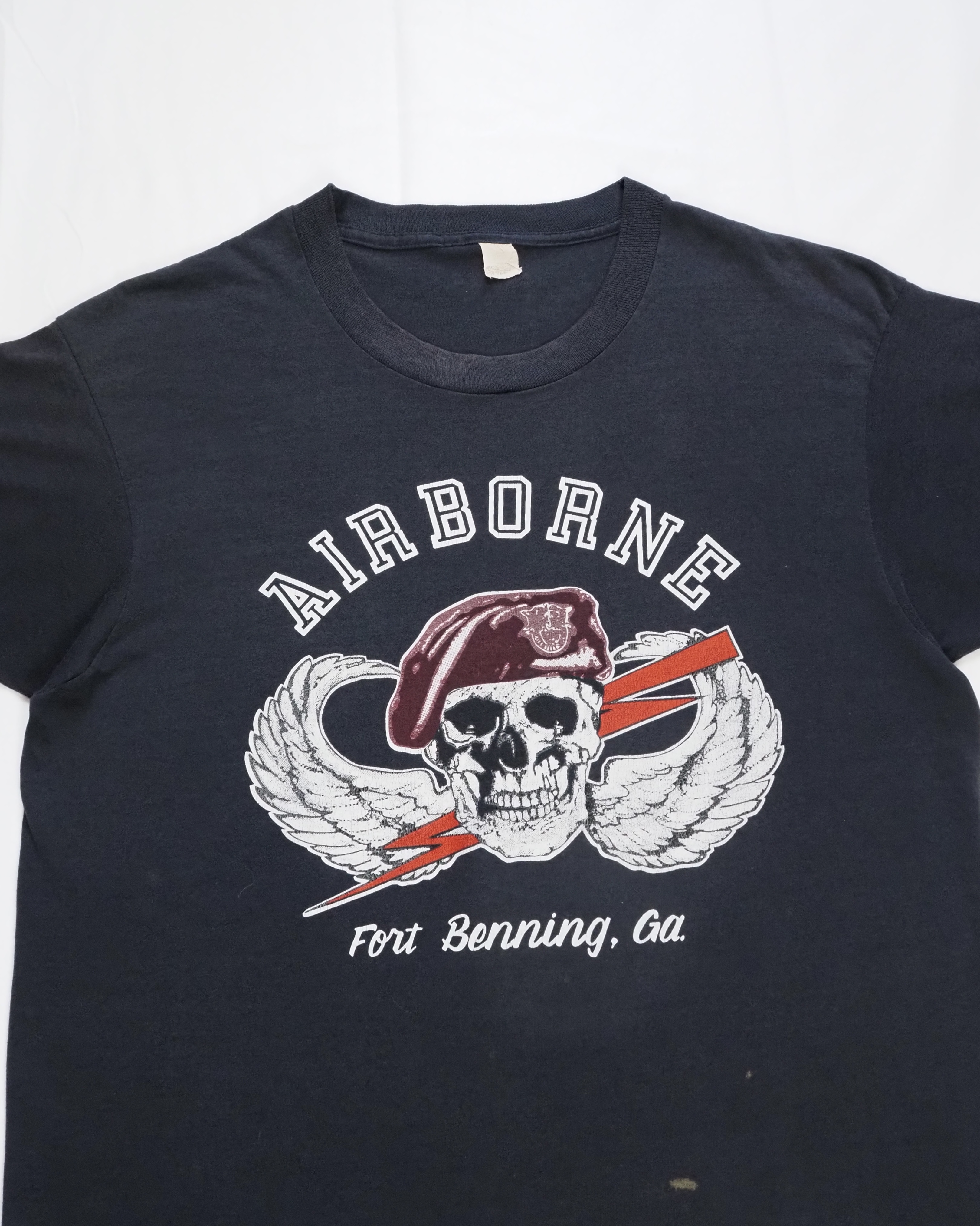 80’s Airborne Tシャツ スカル の画像 7
