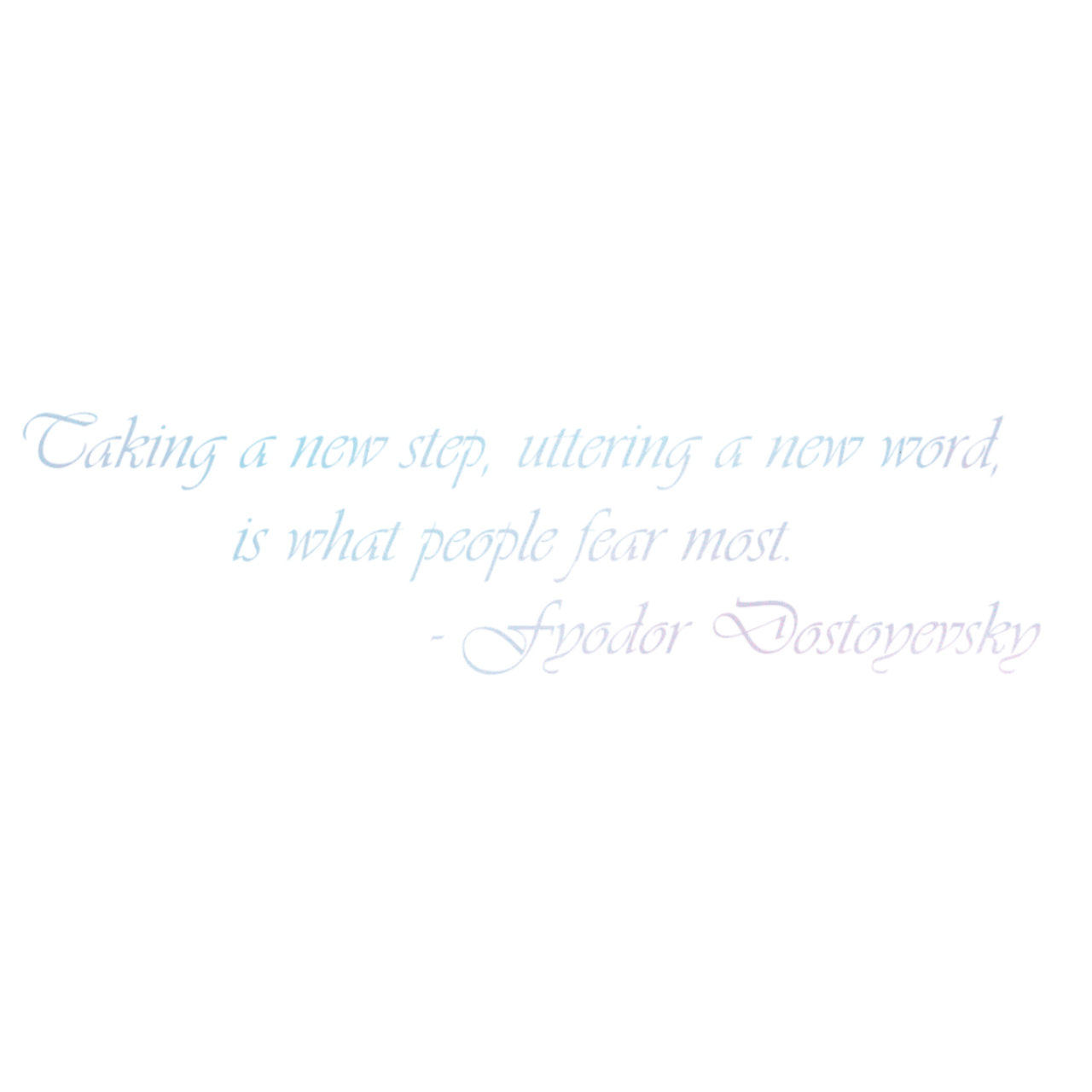 ウォールステッカー ドフトエフスキー 名言 空ピンク 光沢 Taking A New Step 英字 14 X 51 Cm 偉人 スプレーアート Iby アイバイ ウォールステッカー 通販