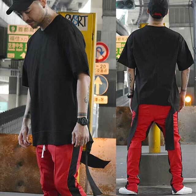 Cray Tokyo オーバーサイズ ダーツ カットオフ パネル Tシャツ カットソー ブラック Blkid Cray Tokyo オーバーサイズ ダーツ カットオフ パネル Tシャツ カットソー ブラック Blkid