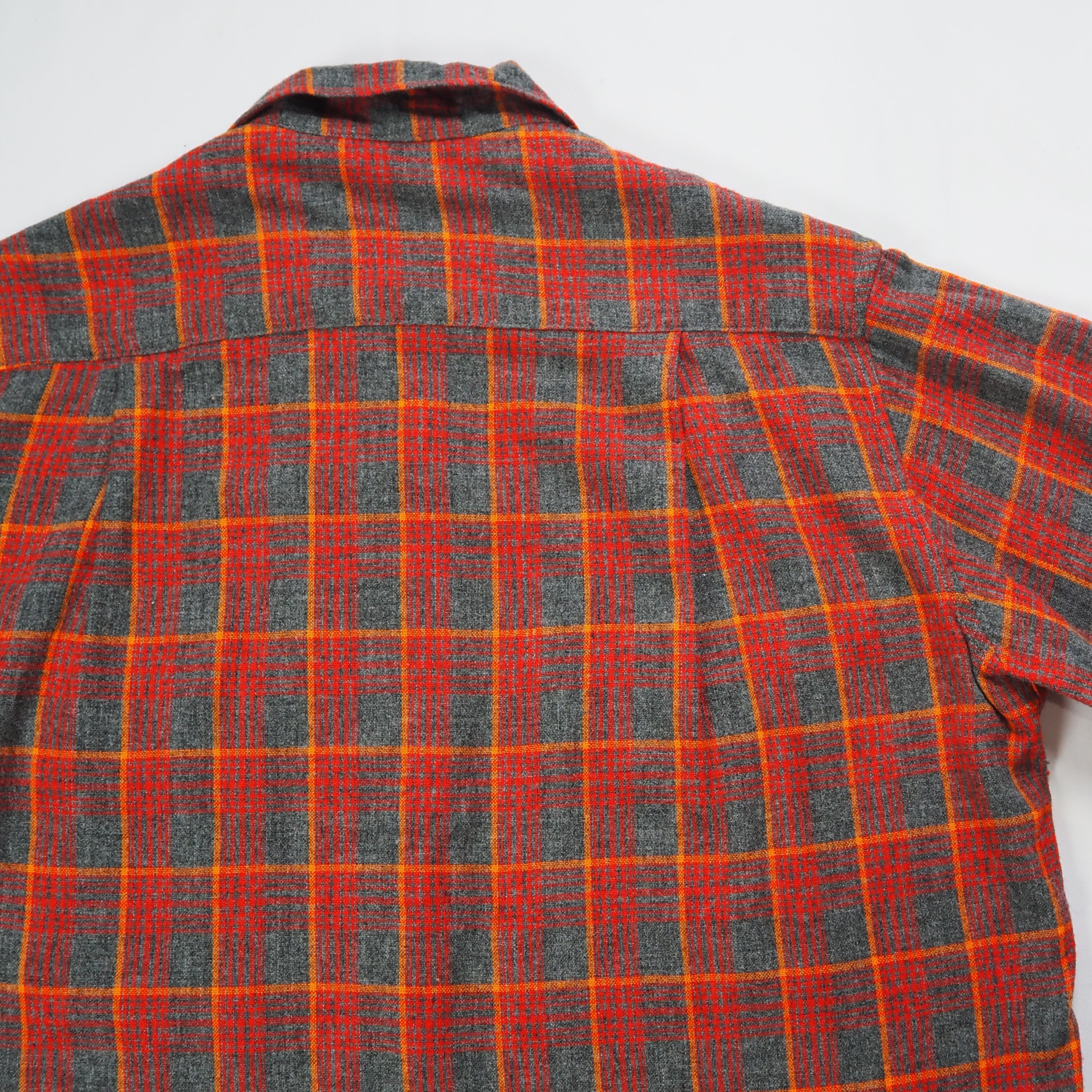 【9/23 20:00入荷】50's ウールシャツ レッド×グレー の画像 13