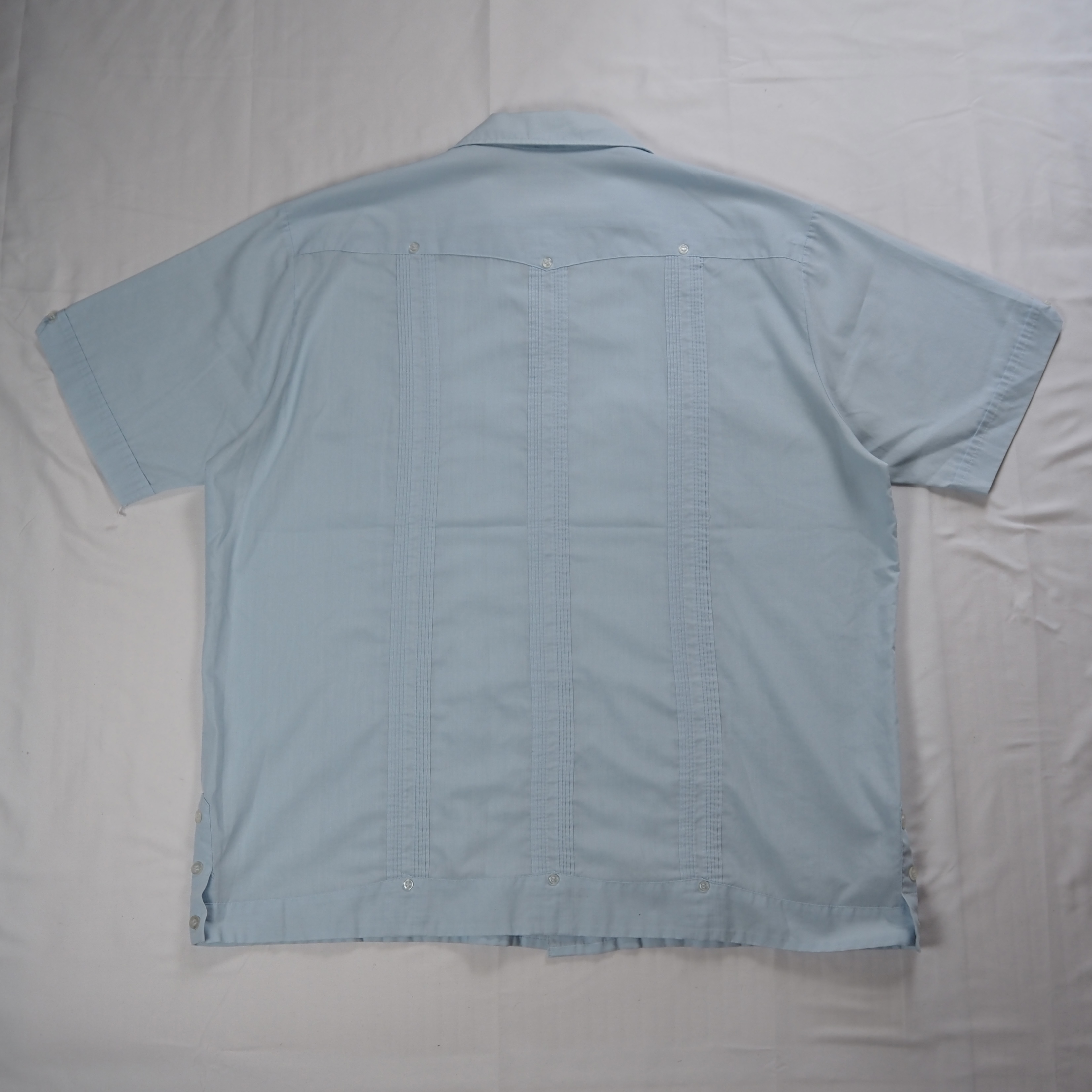 90’s Haband キューバシャツ 水色 XL の画像 11