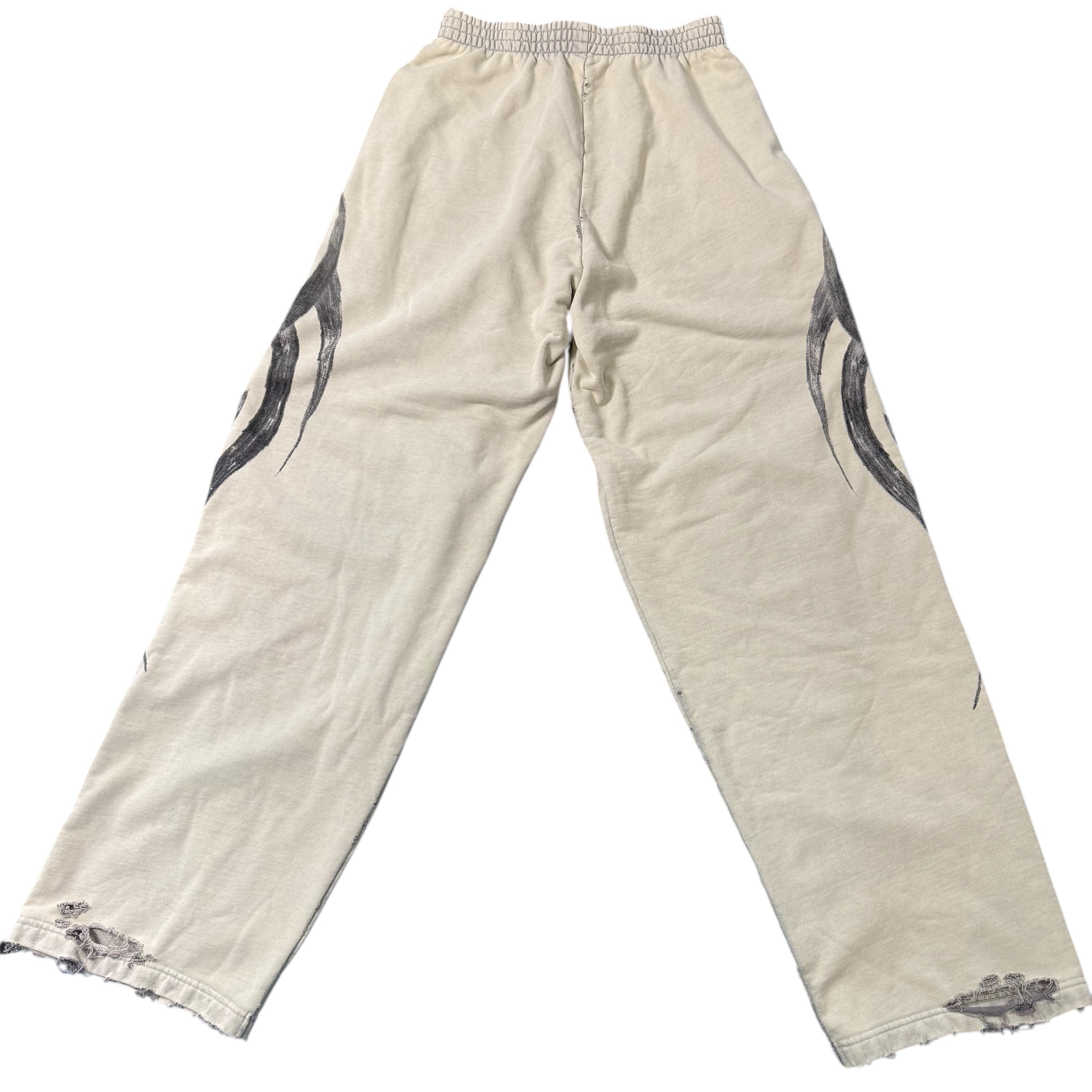 【BALENCIAGA】バレンシアガ Y2K Baggy スウェットパンツ ライトベージュ アーキタイプフリース XS