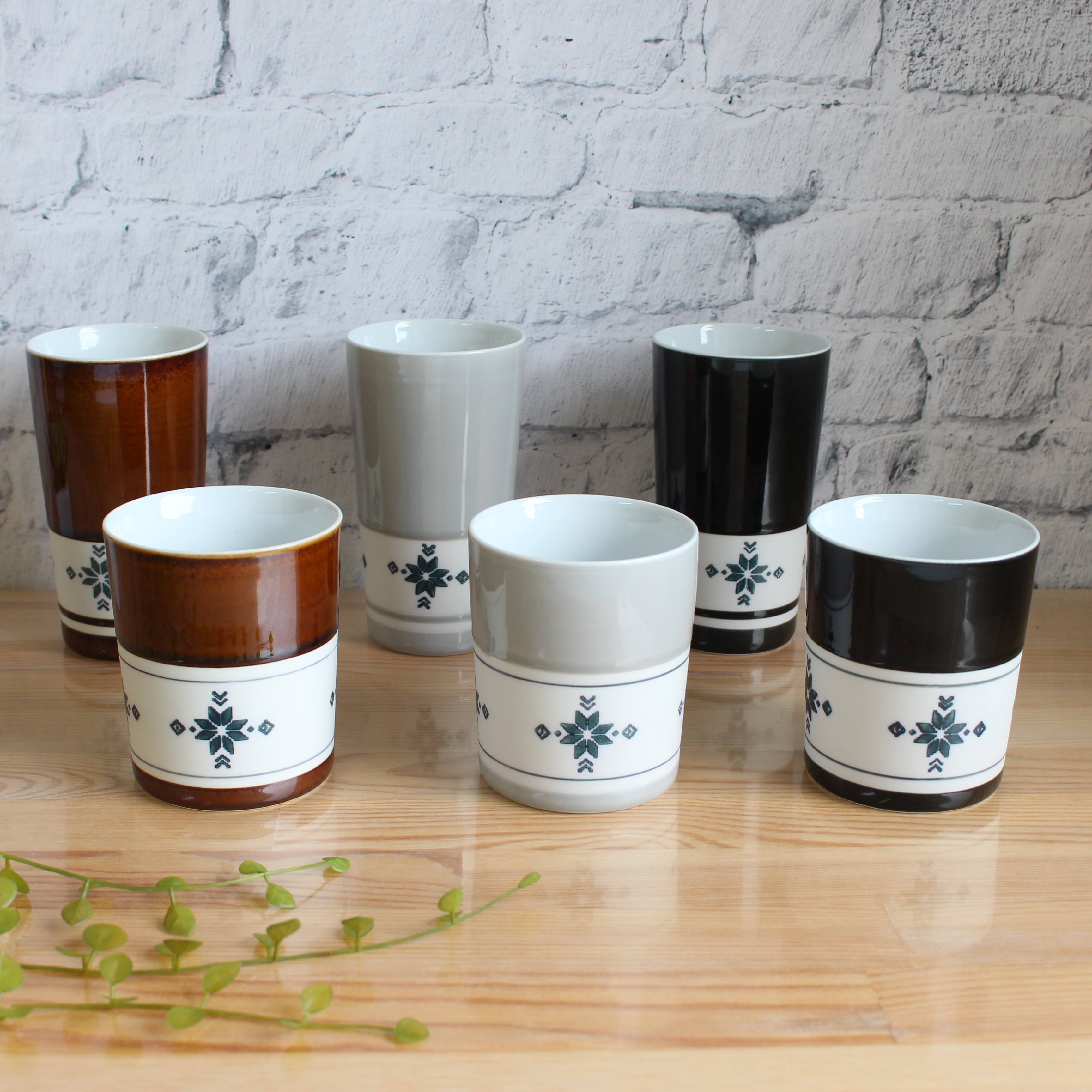 波佐見焼 ハイカップ 清山 キーポ 北欧柄 二重構造 Tomofac Tomo S Factory